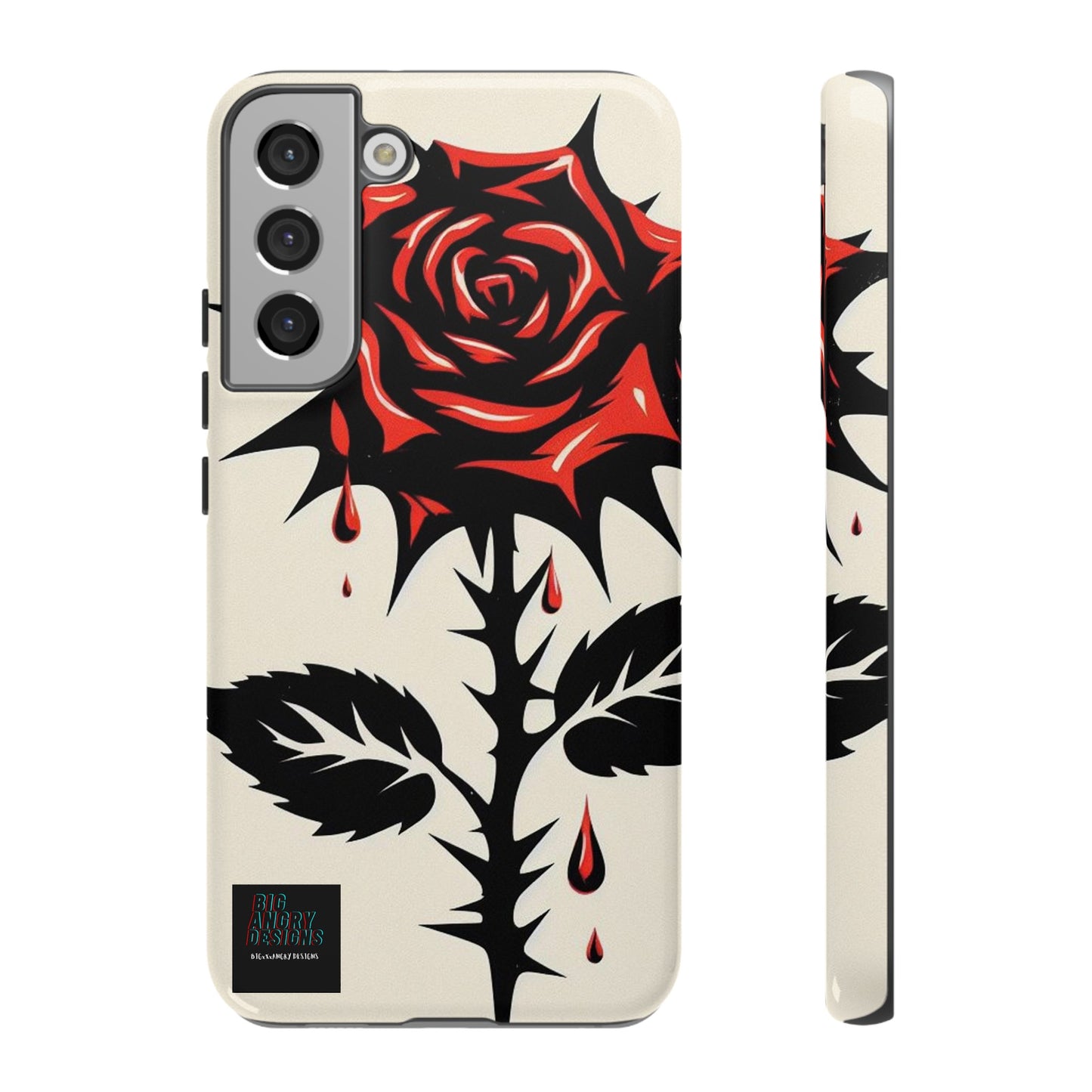 BIGxXxANGRY DESIGNS "KISSED ROSE" Protective Phone Case