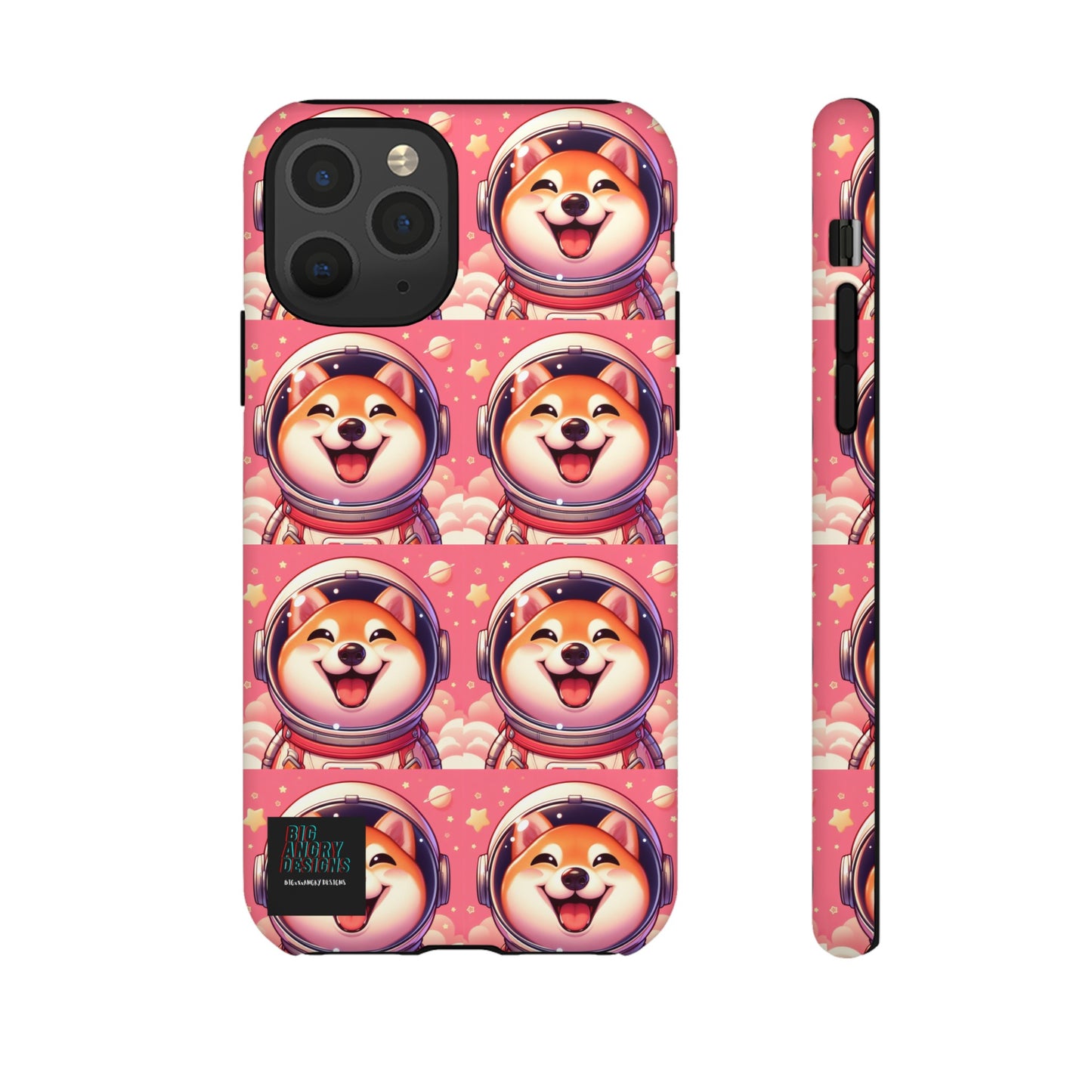 BIGxXxANGRY DESIGNS  Space Pup" Protective Phone Case