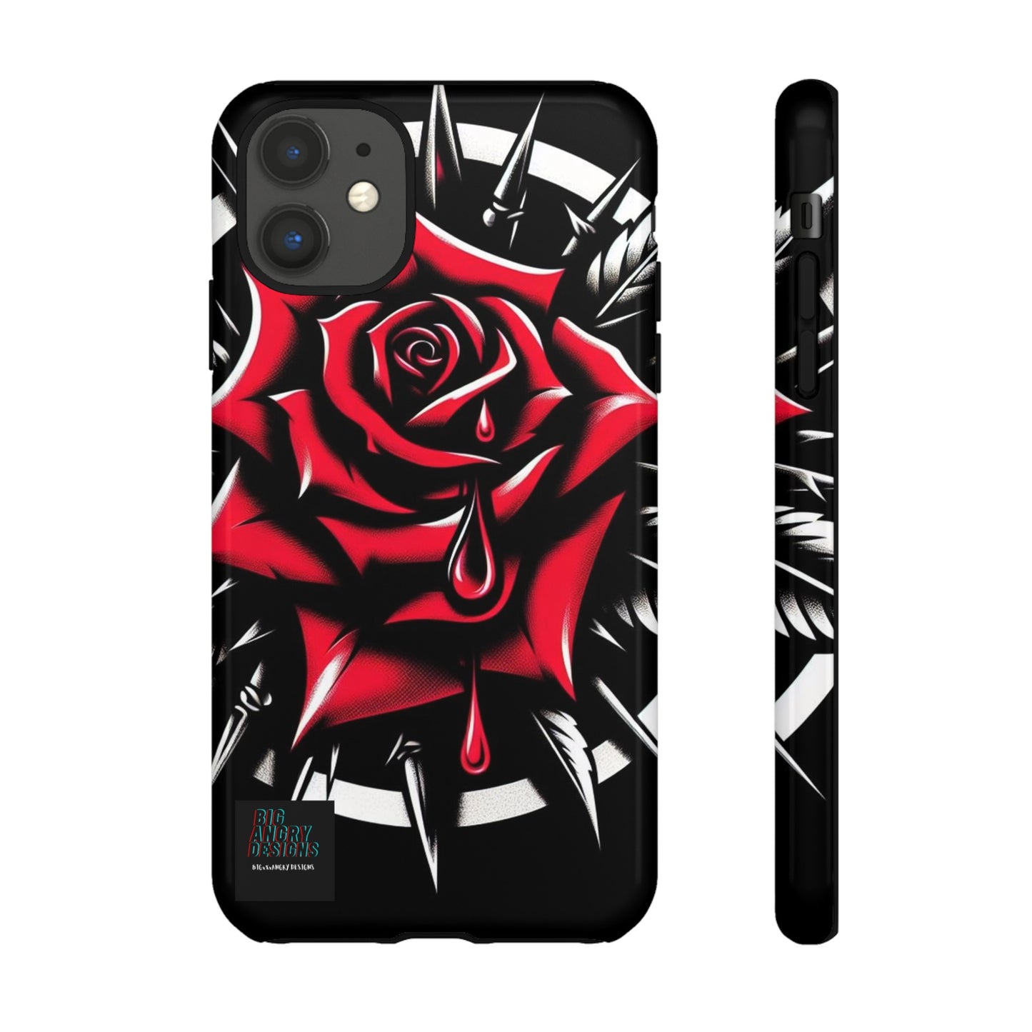 BIGxXxANGRY DESIGNS "Blood Rose" Protective Phone Case