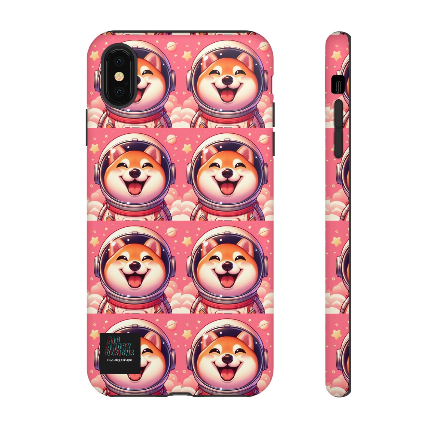 BIGxXxANGRY DESIGNS  Space Pup" Protective Phone Case