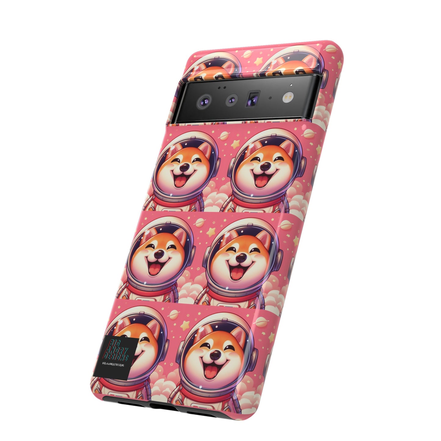 BIGxXxANGRY DESIGNS  Space Pup" Protective Phone Case