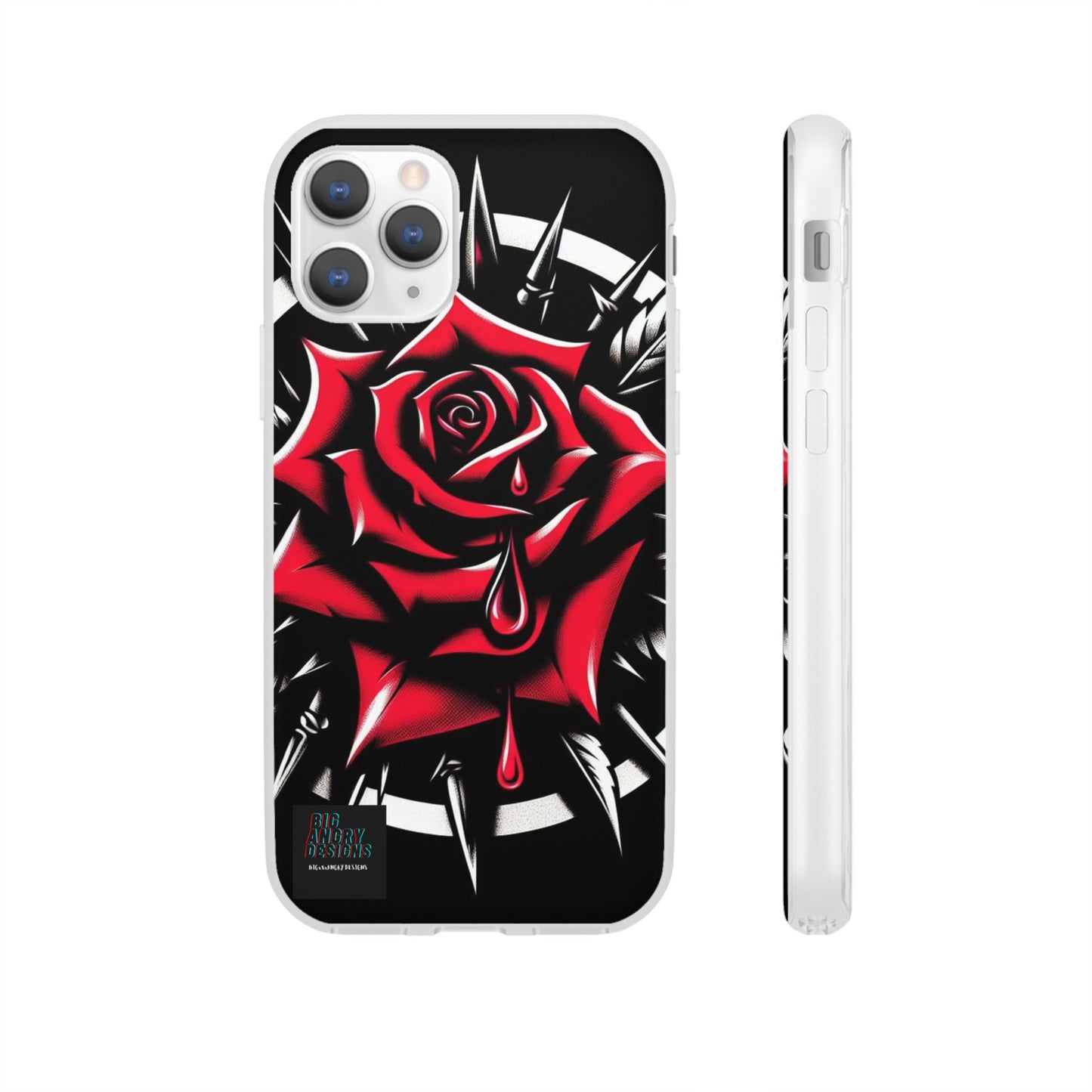 BIGxXxANGRY DESIGNS "Blood Rose" Flex Case