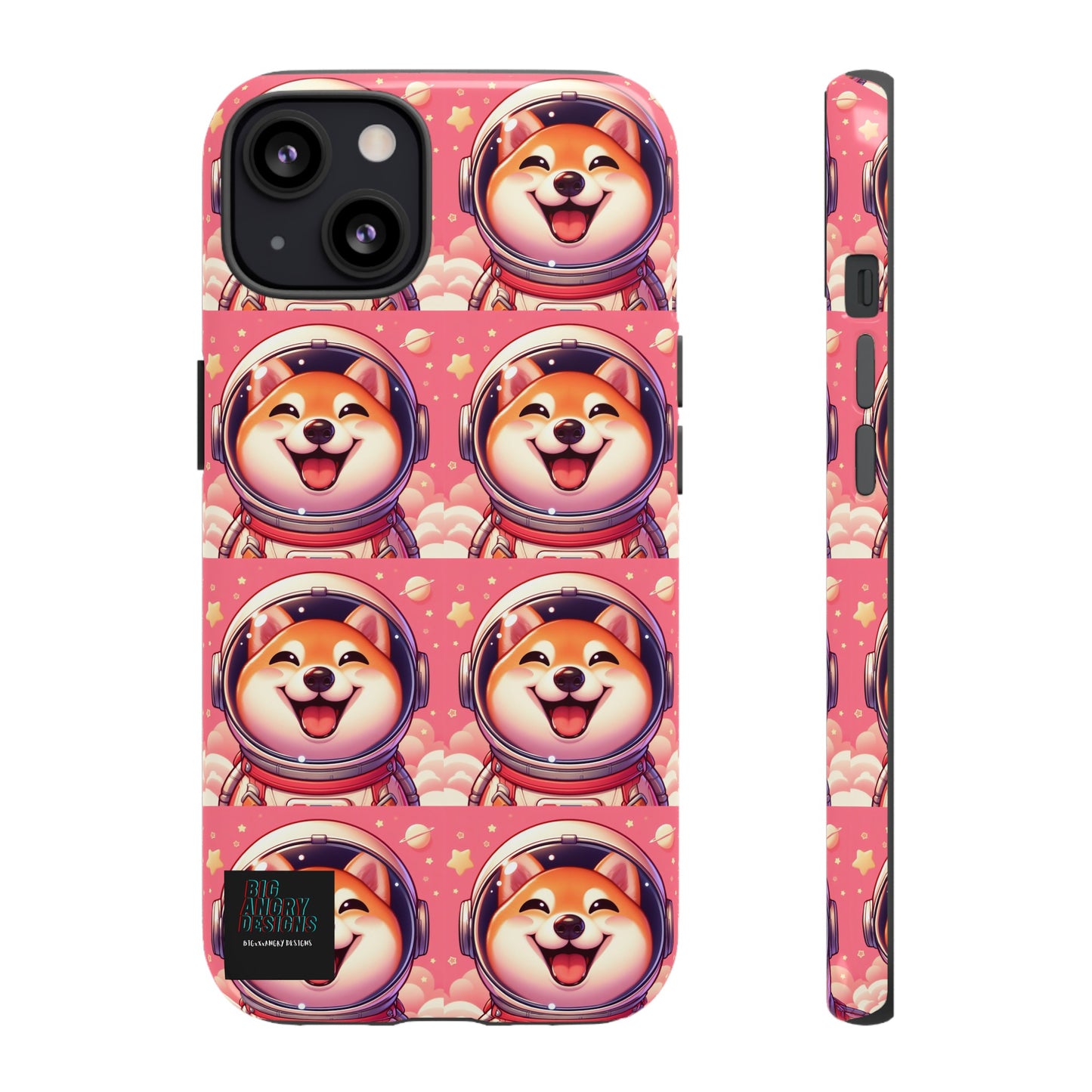 BIGxXxANGRY DESIGNS  Space Pup" Protective Phone Case