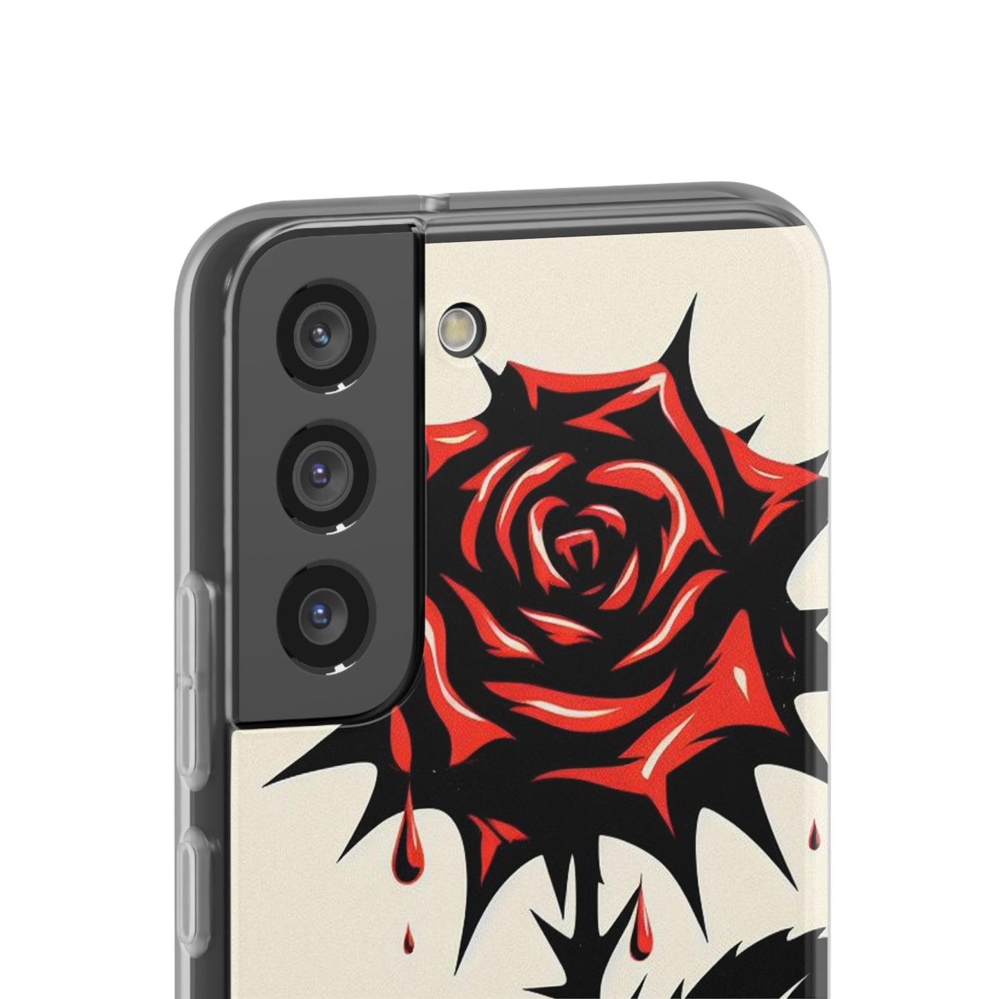 BIGxXxANGRY DESIGNS "KISSED ROSE" Flex Case