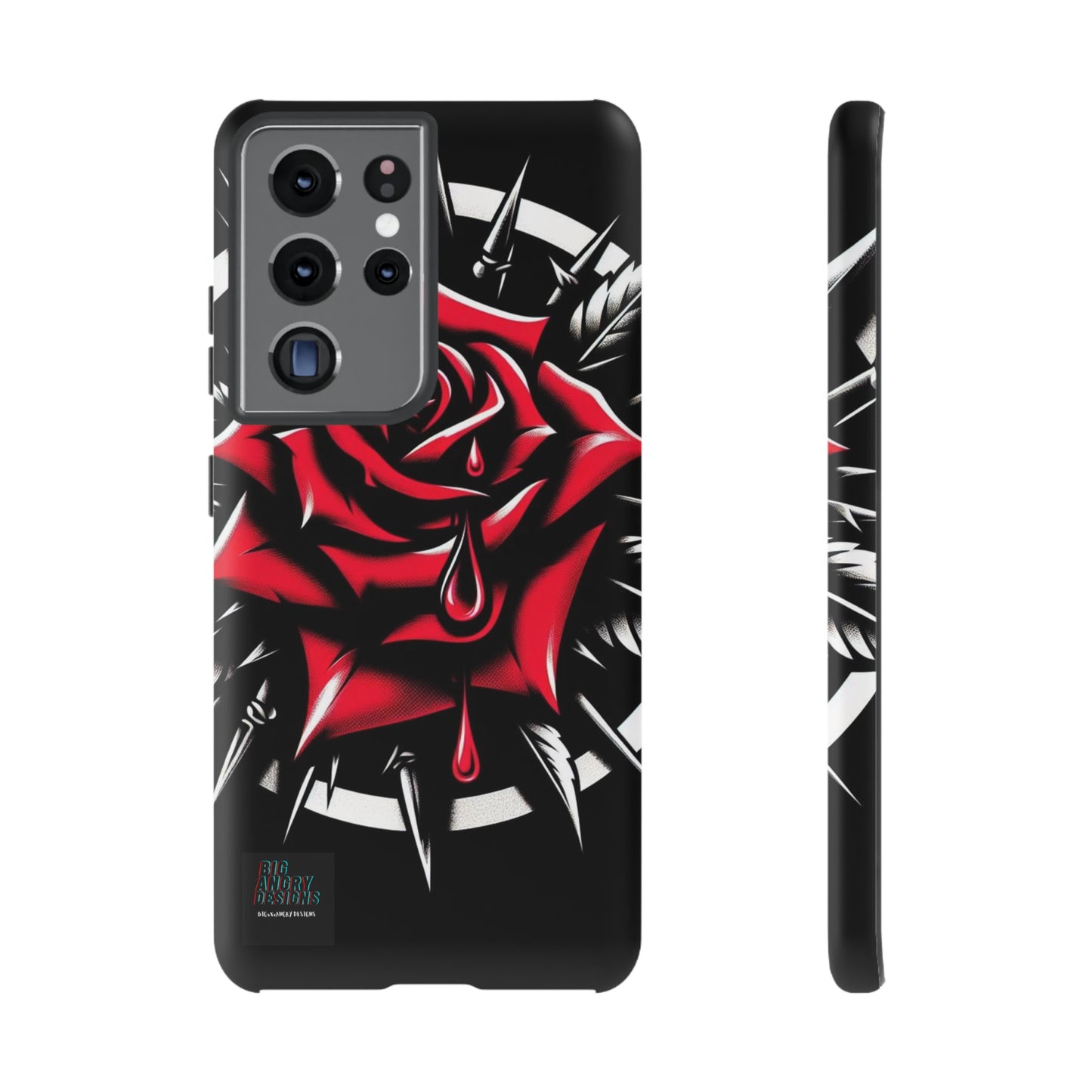 BIGxXxANGRY DESIGNS "Blood Rose" Protective Phone Case