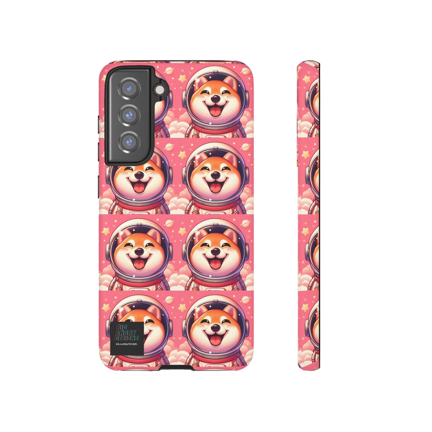 BIGxXxANGRY DESIGNS  Space Pup" Protective Phone Case