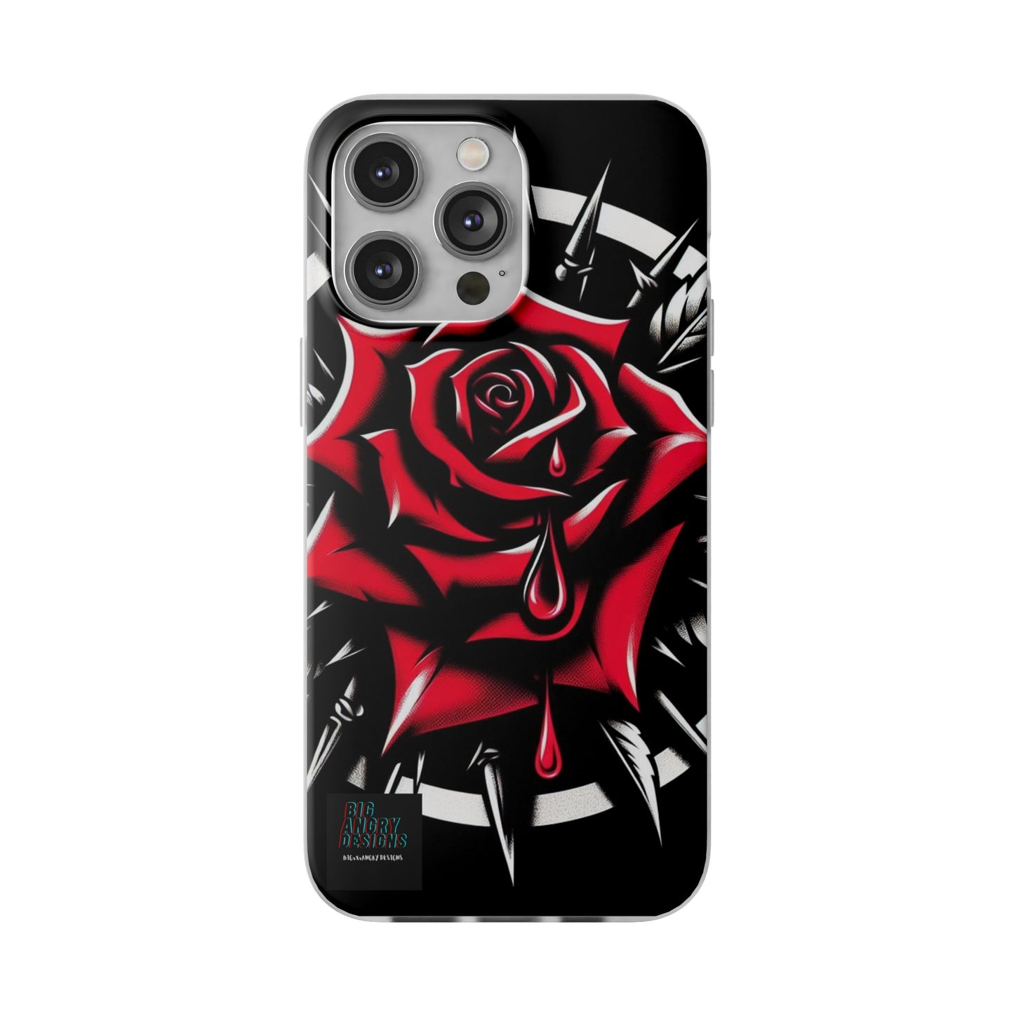 BIGxXxANGRY DESIGNS "Blood Rose" Flex Case