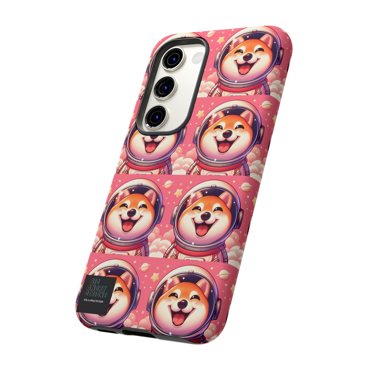 BIGxXxANGRY DESIGNS  Space Pup" Protective Phone Case