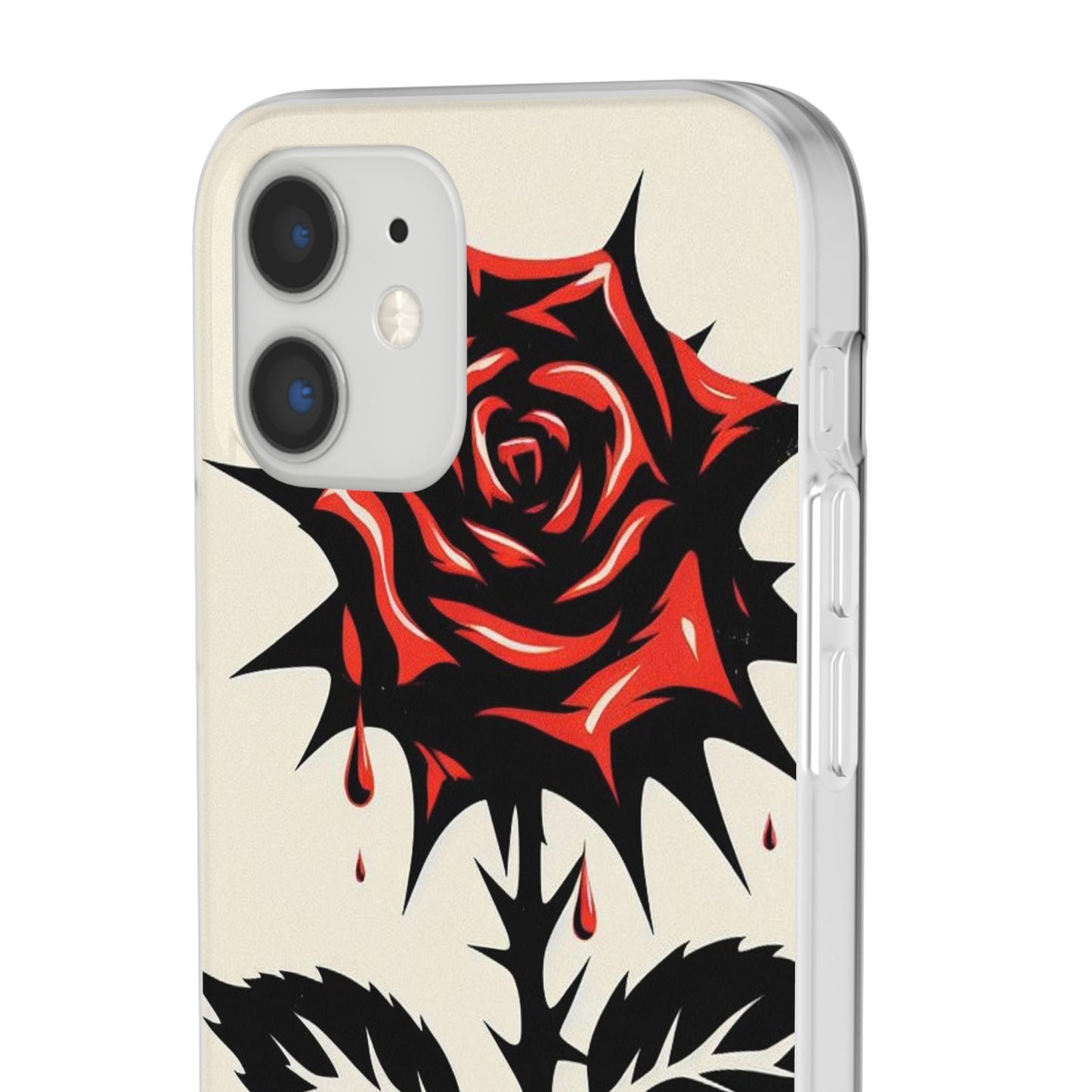 BIGxXxANGRY DESIGNS "KISSED ROSE" Flex Case