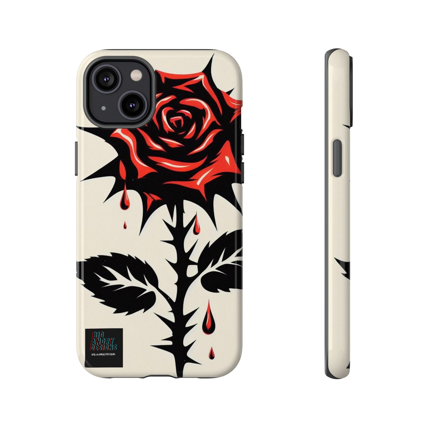 BIGxXxANGRY DESIGNS "KISSED ROSE" Protective Phone Case