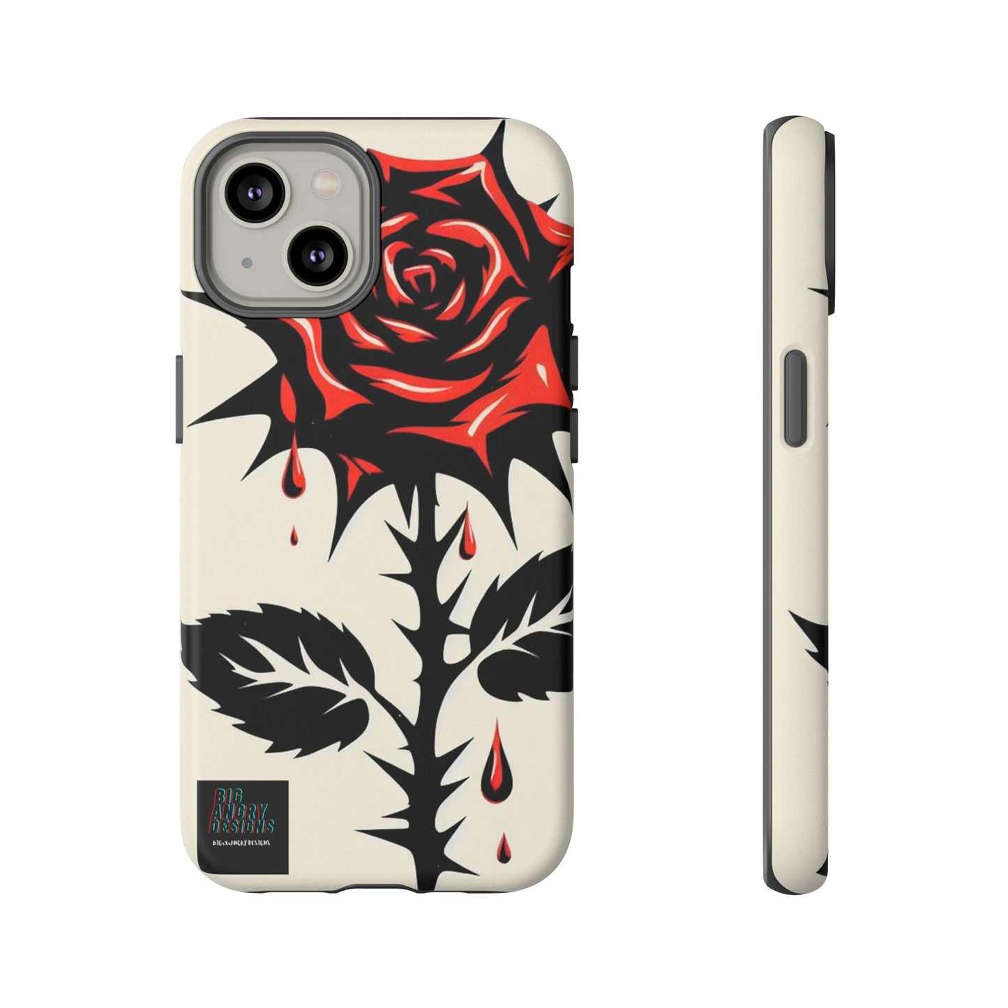 BIGxXxANGRY DESIGNS "KISSED ROSE" Protective Phone Case