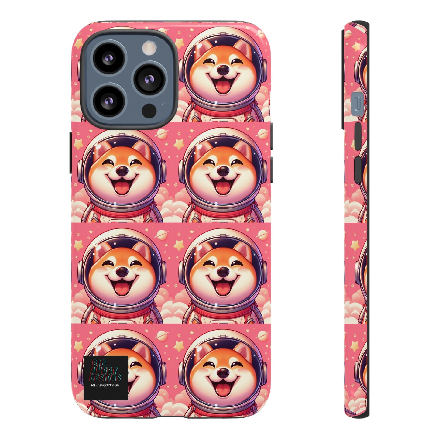 BIGxXxANGRY DESIGNS  Space Pup" Protective Phone Case