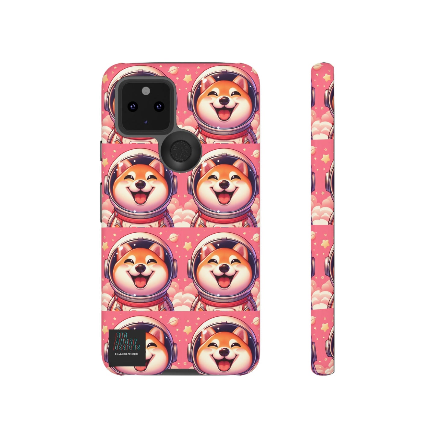 BIGxXxANGRY DESIGNS  Space Pup" Protective Phone Case