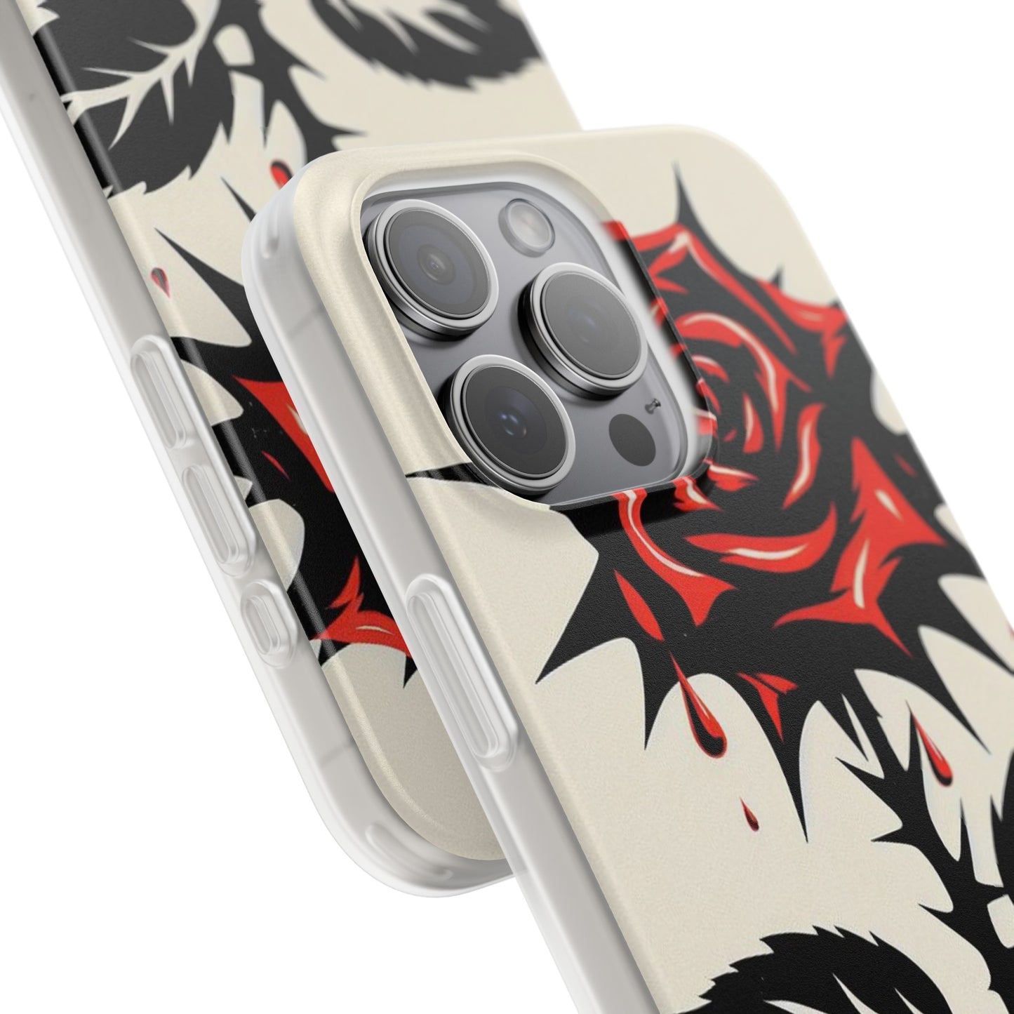 BIGxXxANGRY DESIGNS "KISSED ROSE" Flex Case