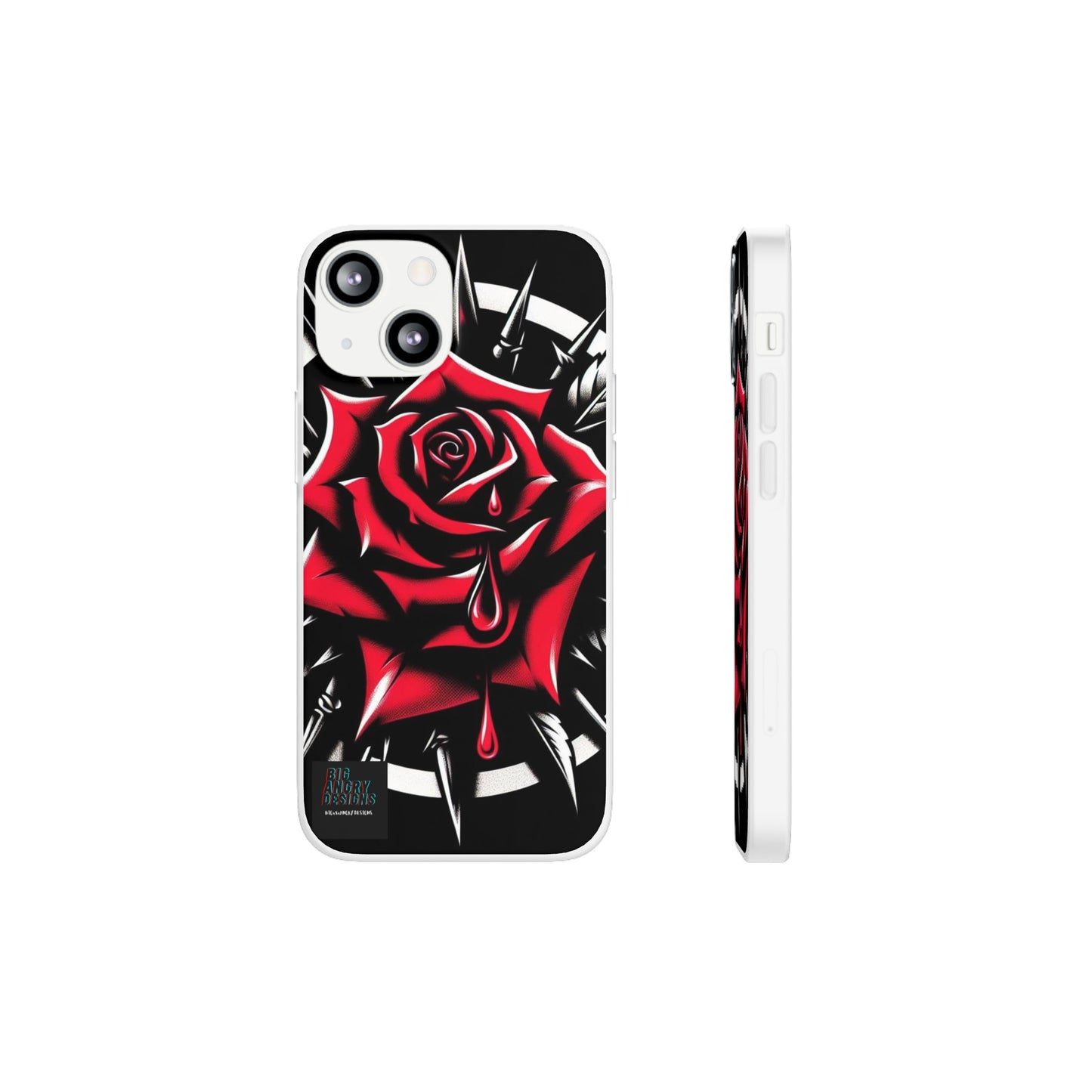 BIGxXxANGRY DESIGNS "Blood Rose" Flex Case