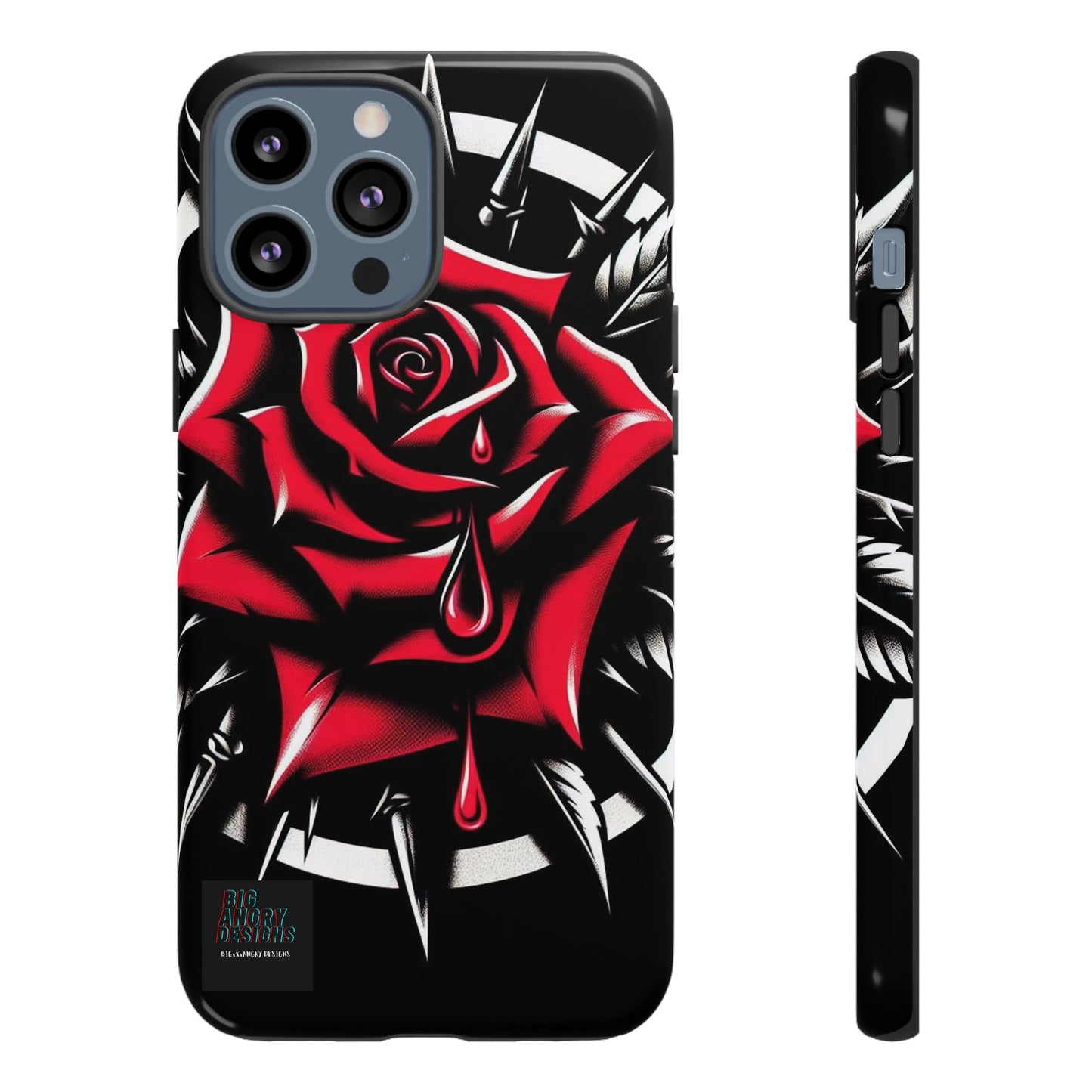 BIGxXxANGRY DESIGNS "Blood Rose" Protective Phone Case