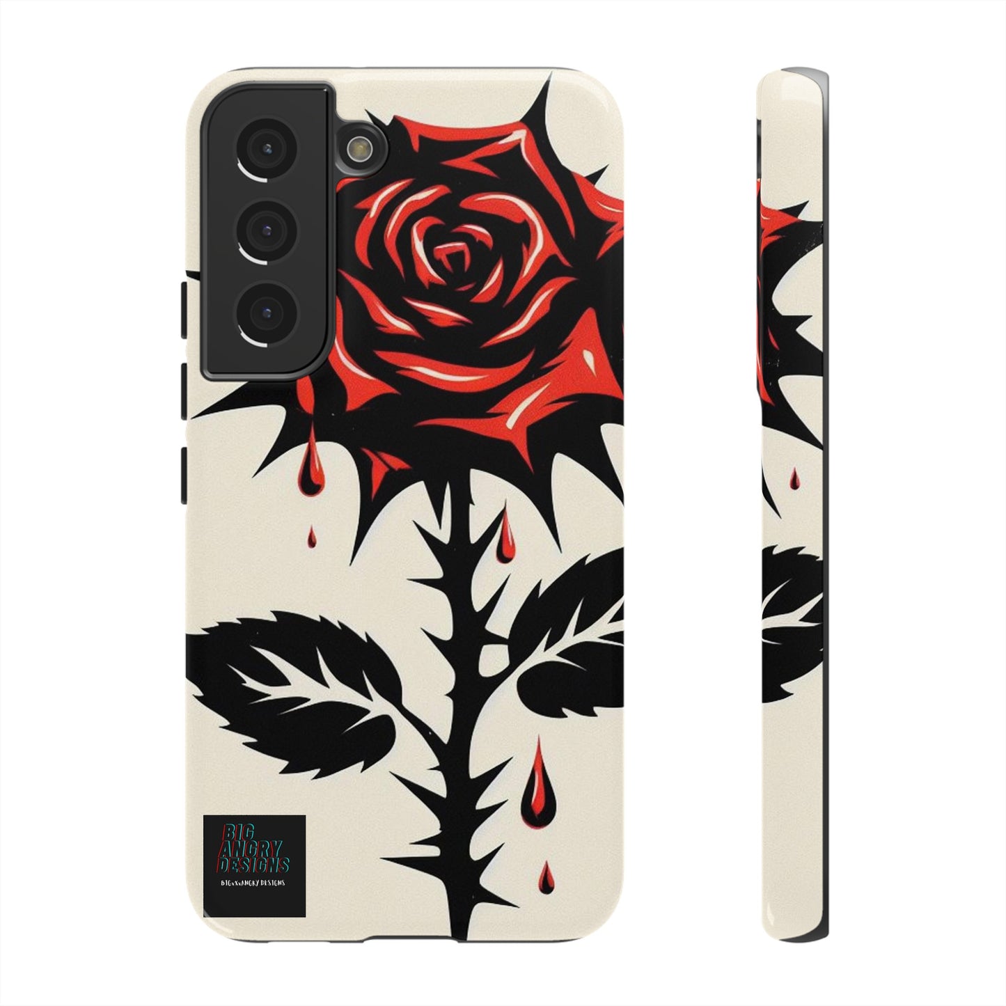 BIGxXxANGRY DESIGNS "KISSED ROSE" Protective Phone Case