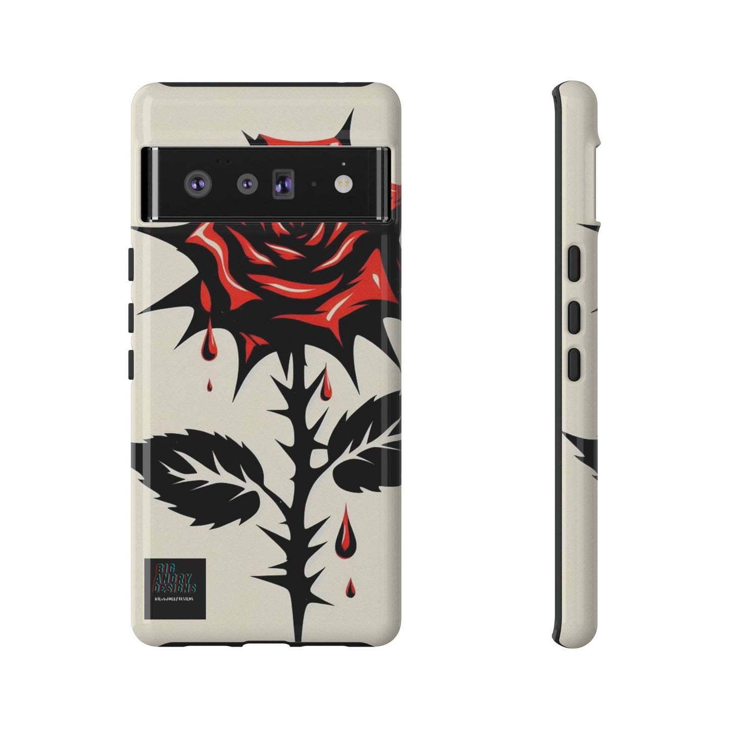 BIGxXxANGRY DESIGNS "KISSED ROSE" Protective Phone Case