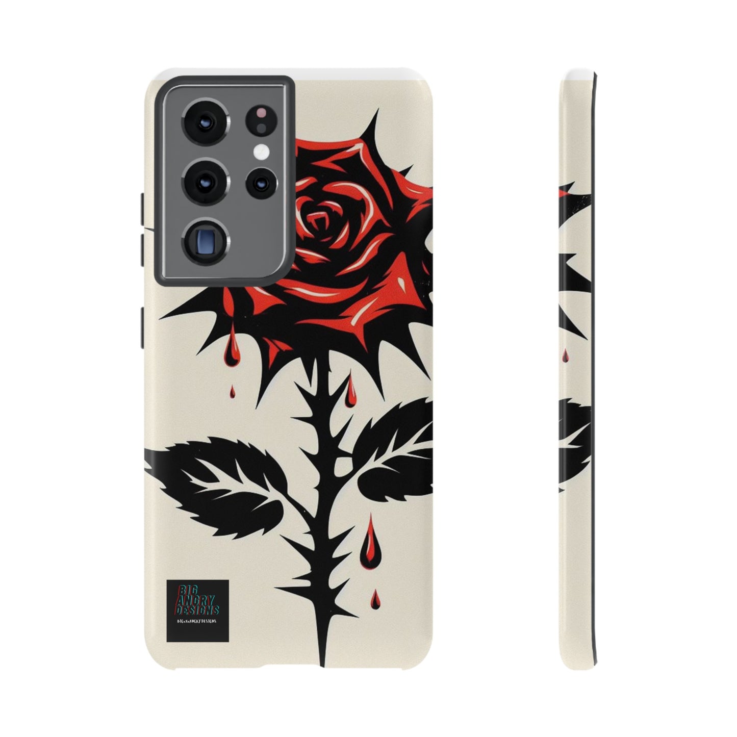 BIGxXxANGRY DESIGNS "KISSED ROSE" Protective Phone Case