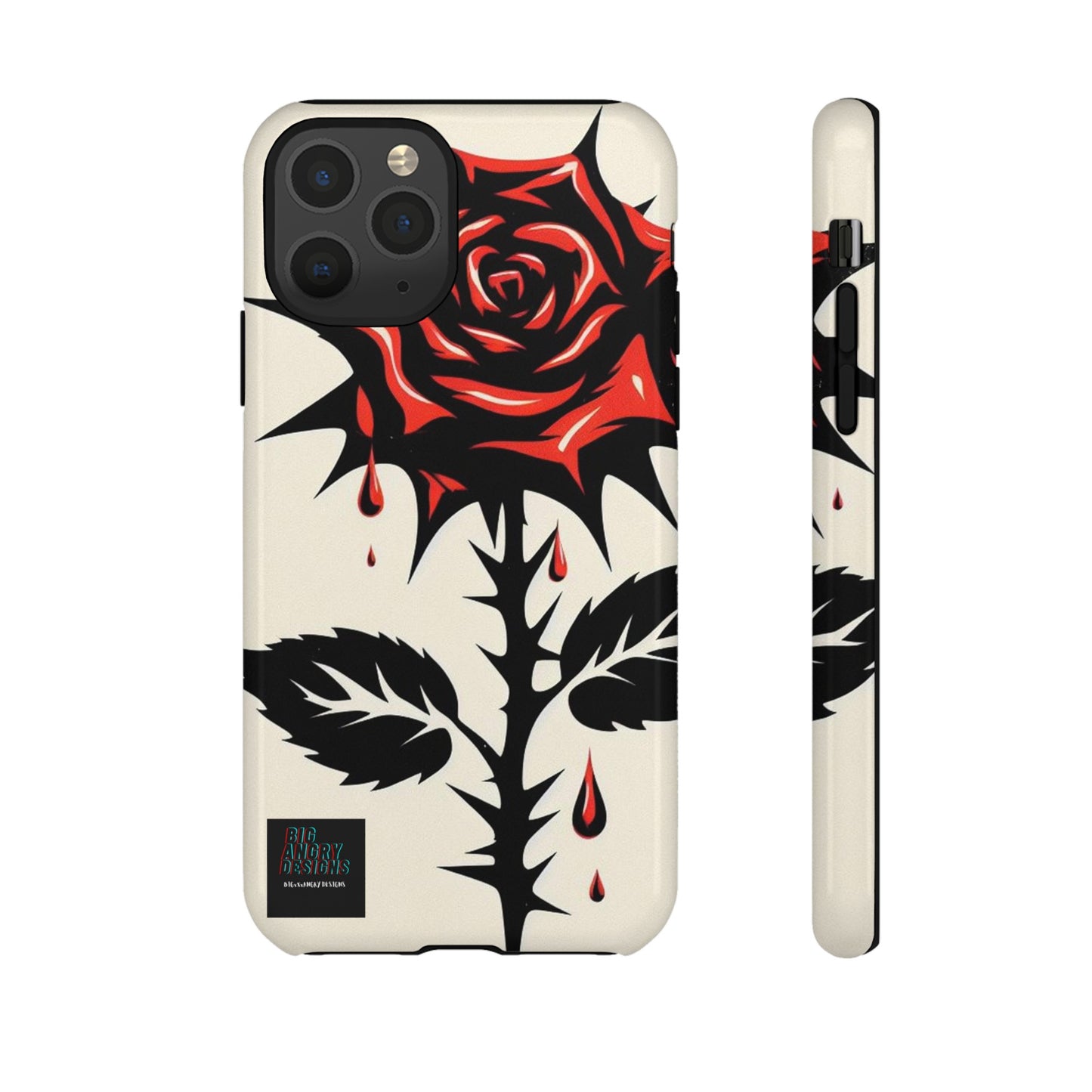 BIGxXxANGRY DESIGNS "KISSED ROSE" Protective Phone Case