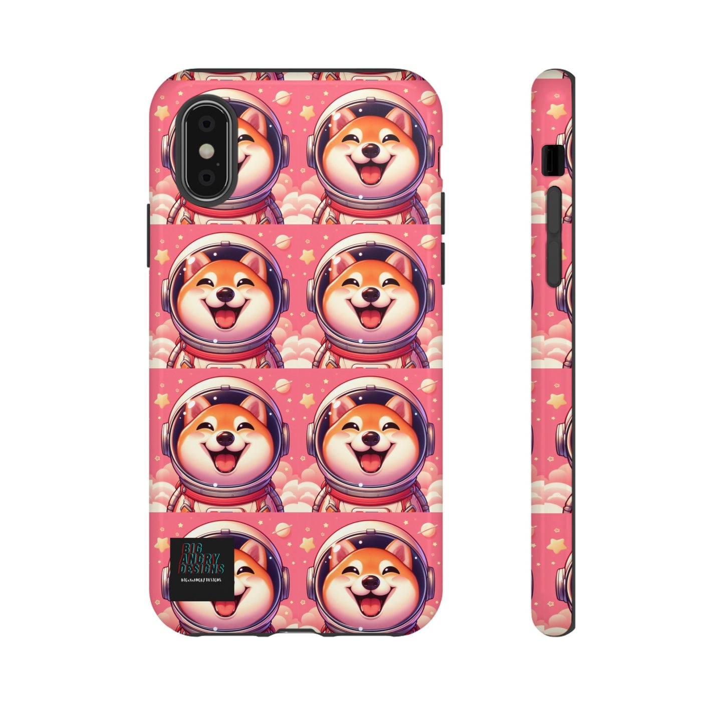 BIGxXxANGRY DESIGNS  Space Pup" Protective Phone Case