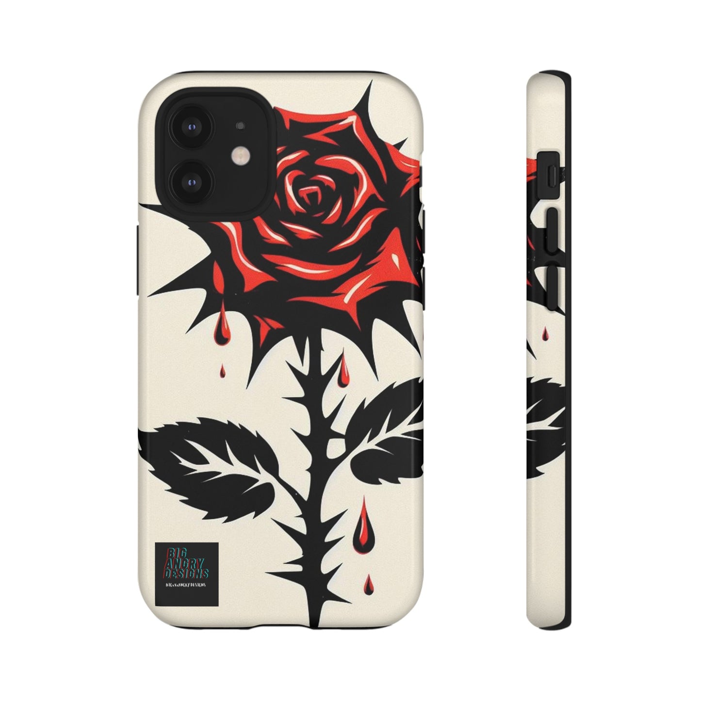 BIGxXxANGRY DESIGNS "KISSED ROSE" Protective Phone Case