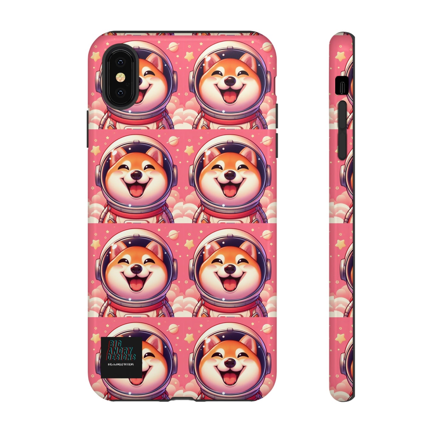 BIGxXxANGRY DESIGNS  Space Pup" Protective Phone Case