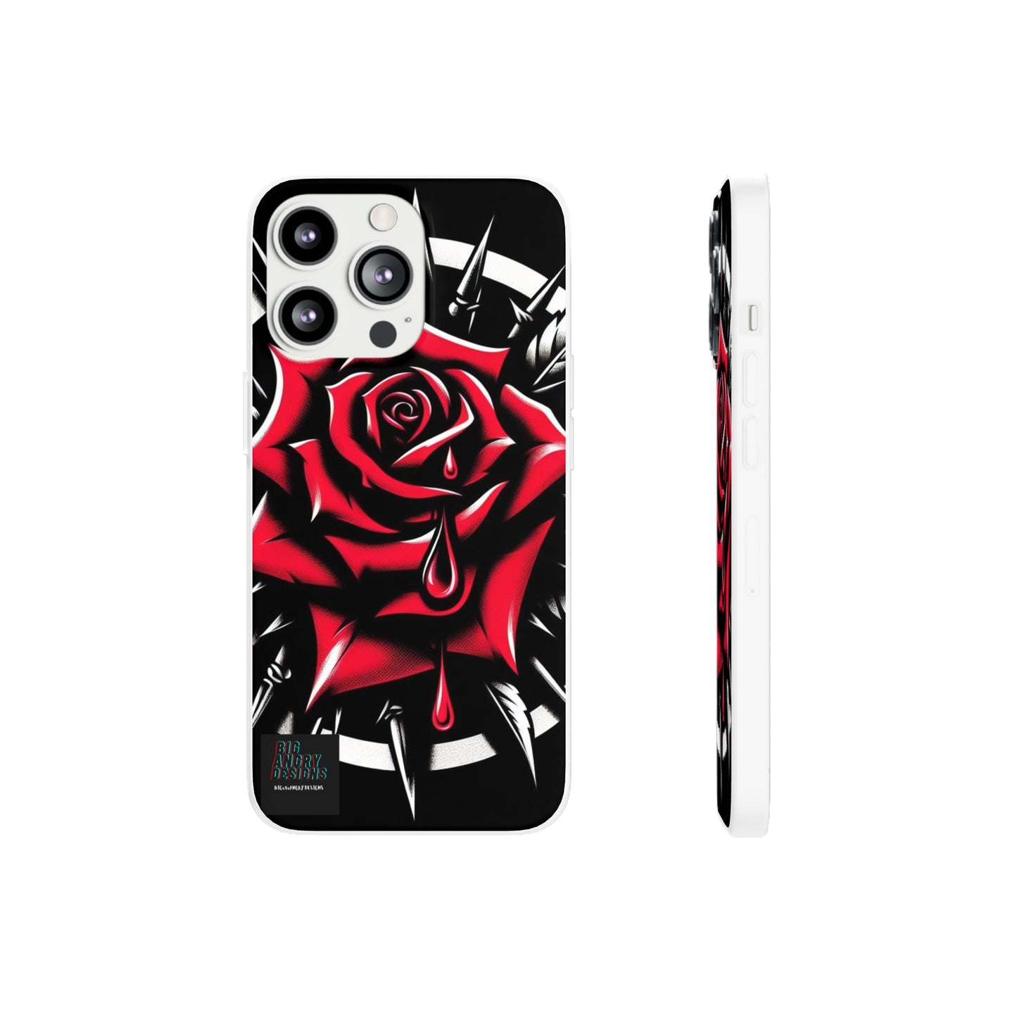 BIGxXxANGRY DESIGNS "Blood Rose" Flex Case