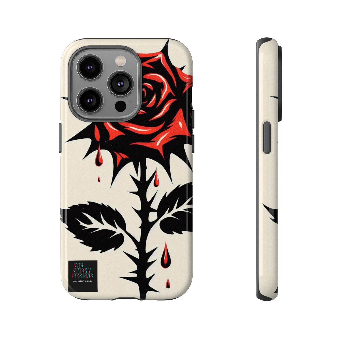 BIGxXxANGRY DESIGNS "KISSED ROSE" Protective Phone Case