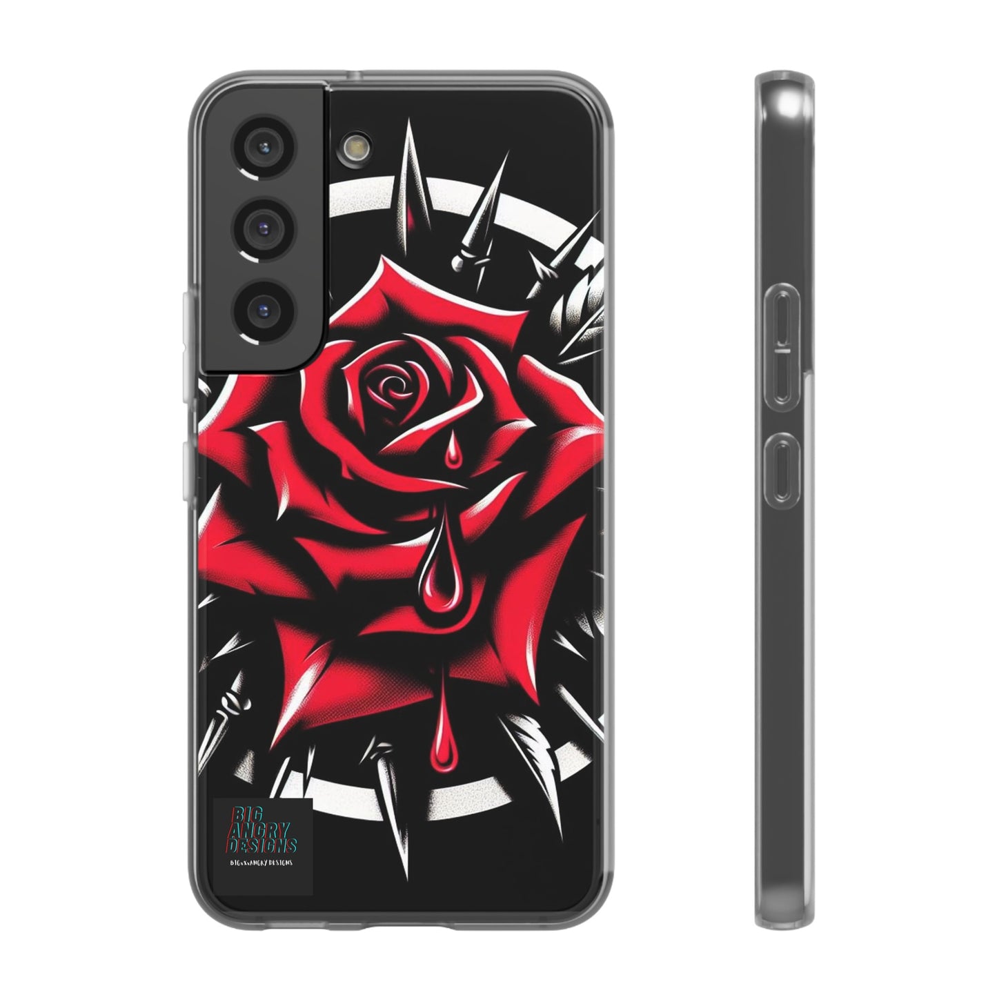 BIGxXxANGRY DESIGNS "Blood Rose" Flex Case