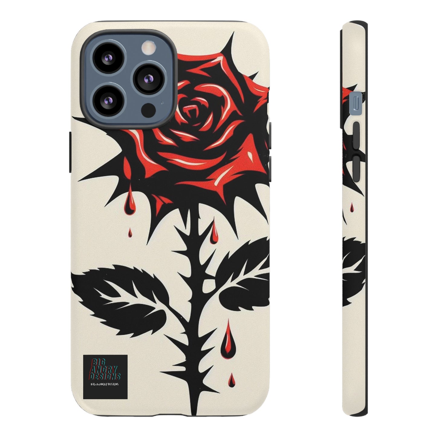 BIGxXxANGRY DESIGNS "KISSED ROSE" Protective Phone Case