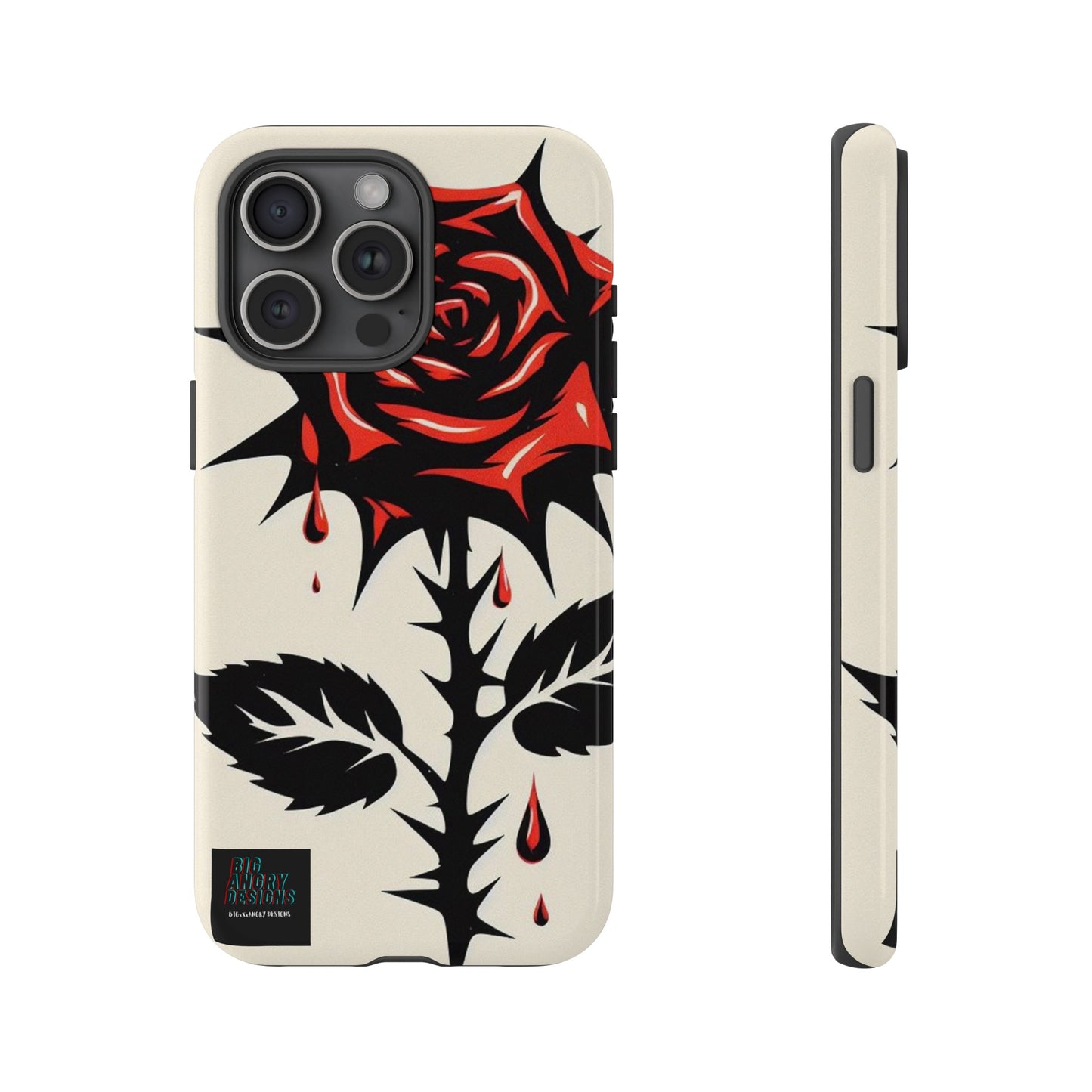 BIGxXxANGRY DESIGNS "KISSED ROSE" Protective Phone Case