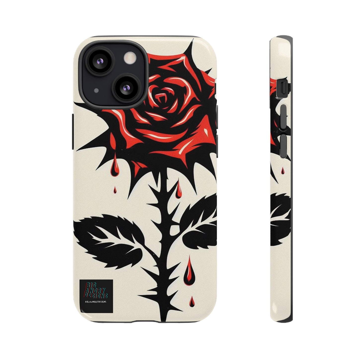 BIGxXxANGRY DESIGNS "KISSED ROSE" Protective Phone Case