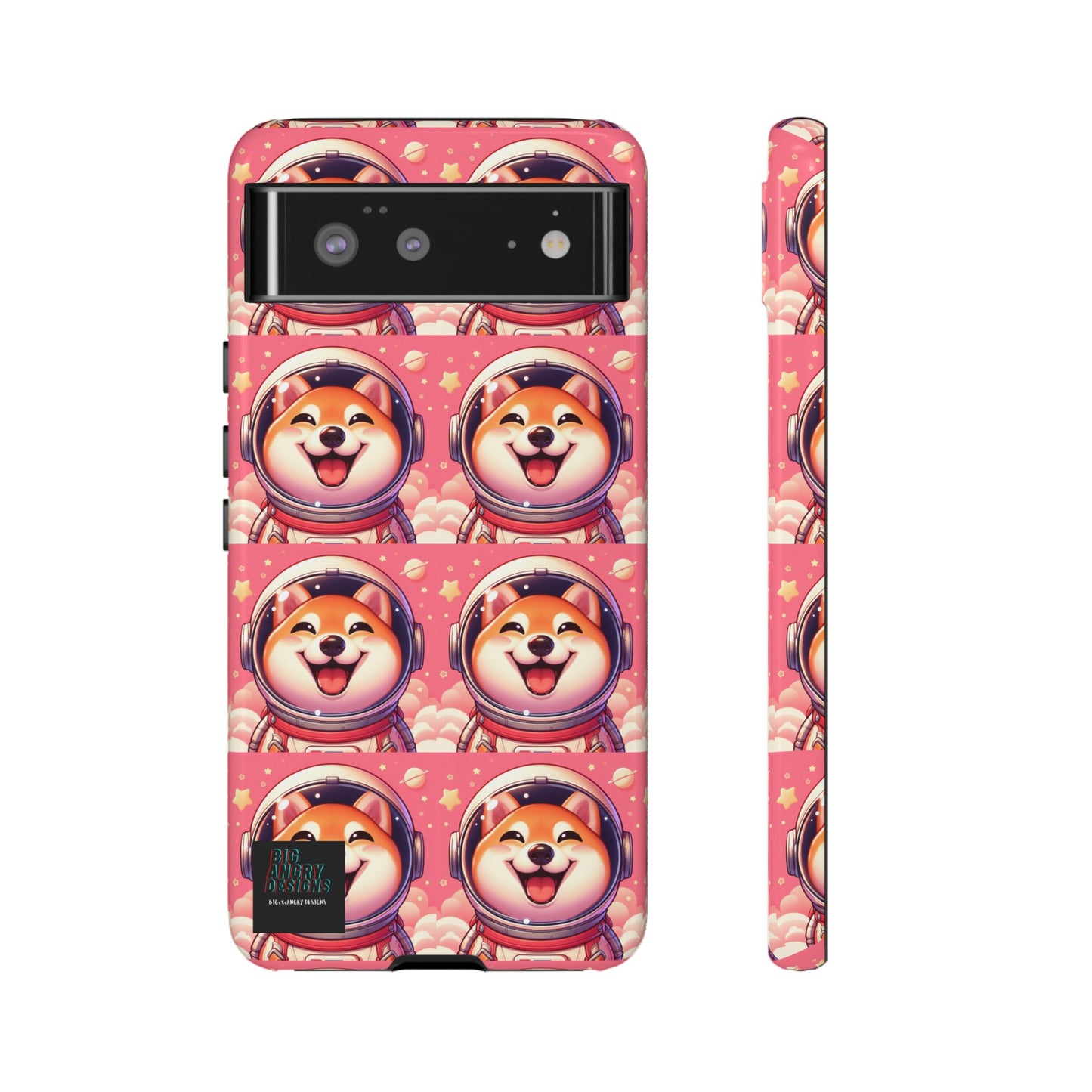 BIGxXxANGRY DESIGNS  Space Pup" Protective Phone Case