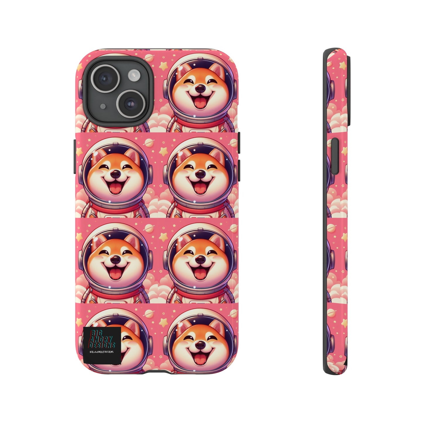 BIGxXxANGRY DESIGNS  Space Pup" Protective Phone Case