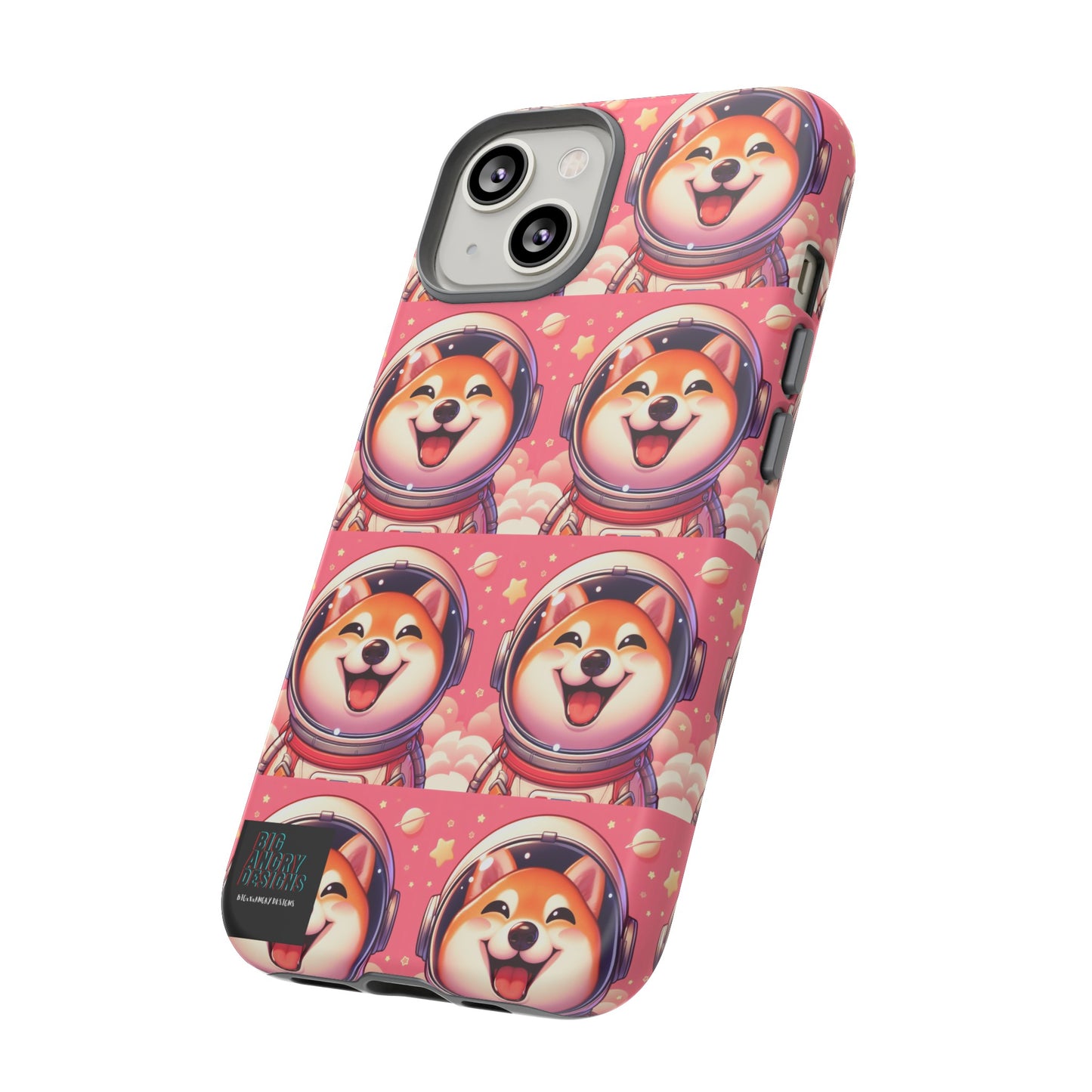 BIGxXxANGRY DESIGNS  Space Pup" Protective Phone Case