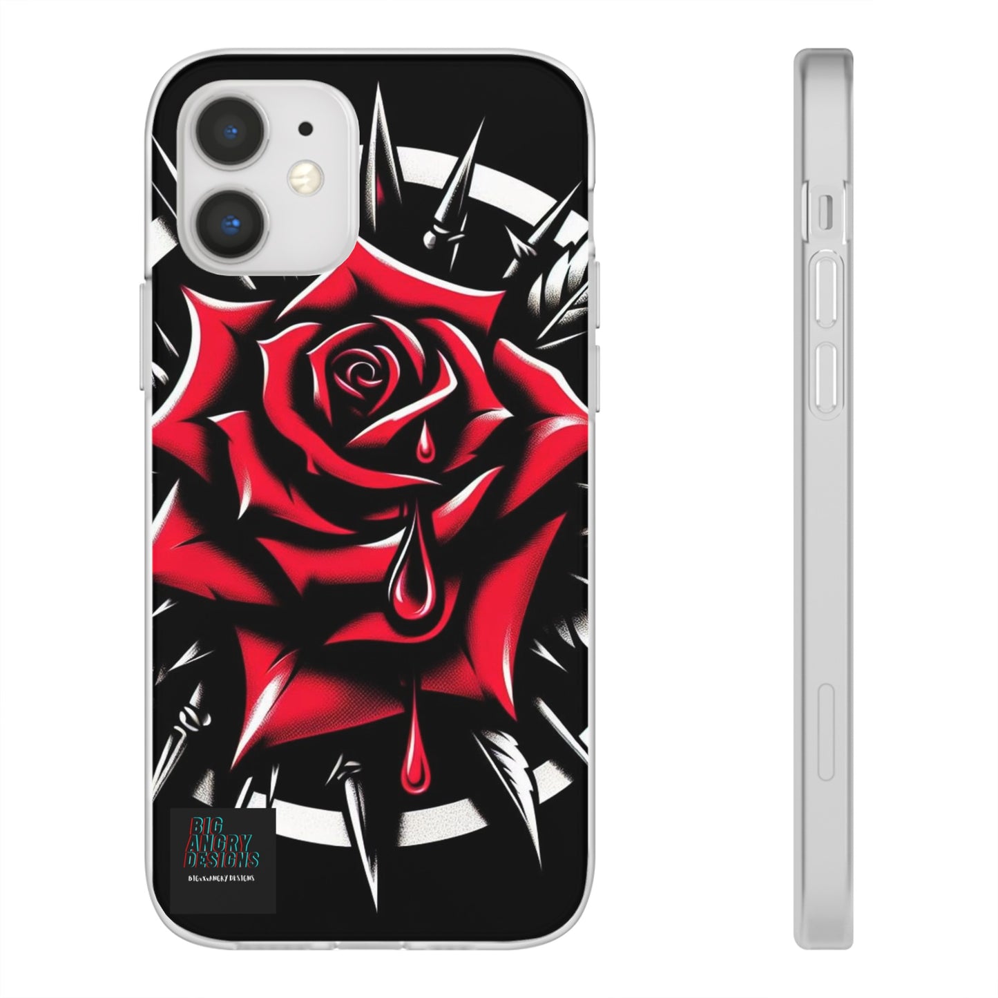 BIGxXxANGRY DESIGNS "Blood Rose" Flex Case