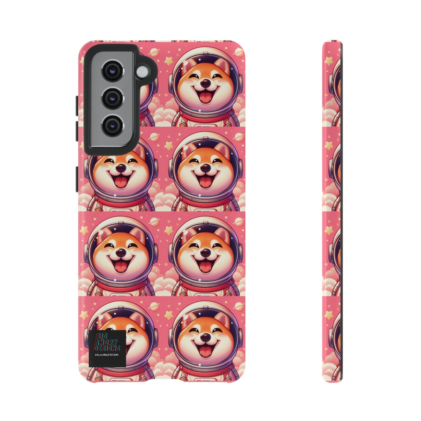 BIGxXxANGRY DESIGNS  Space Pup" Protective Phone Case