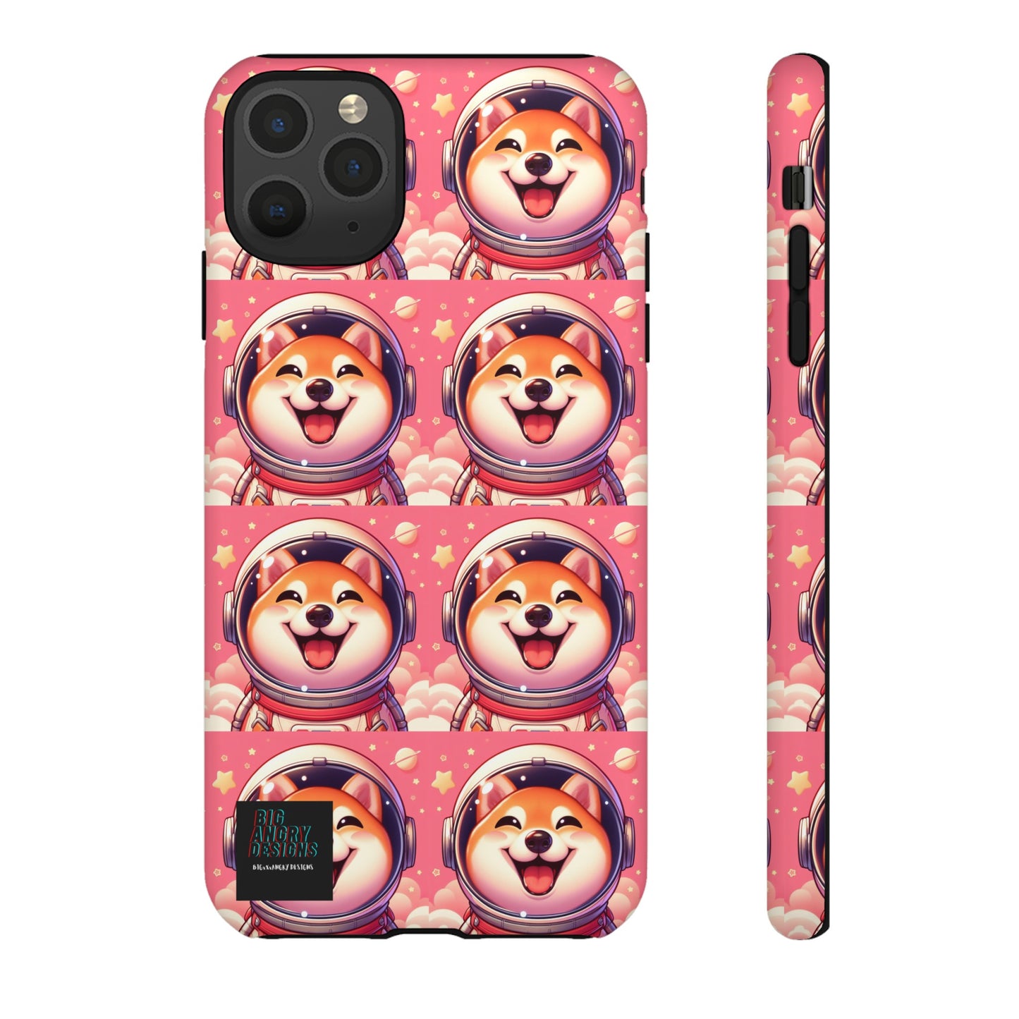 BIGxXxANGRY DESIGNS  Space Pup" Protective Phone Case