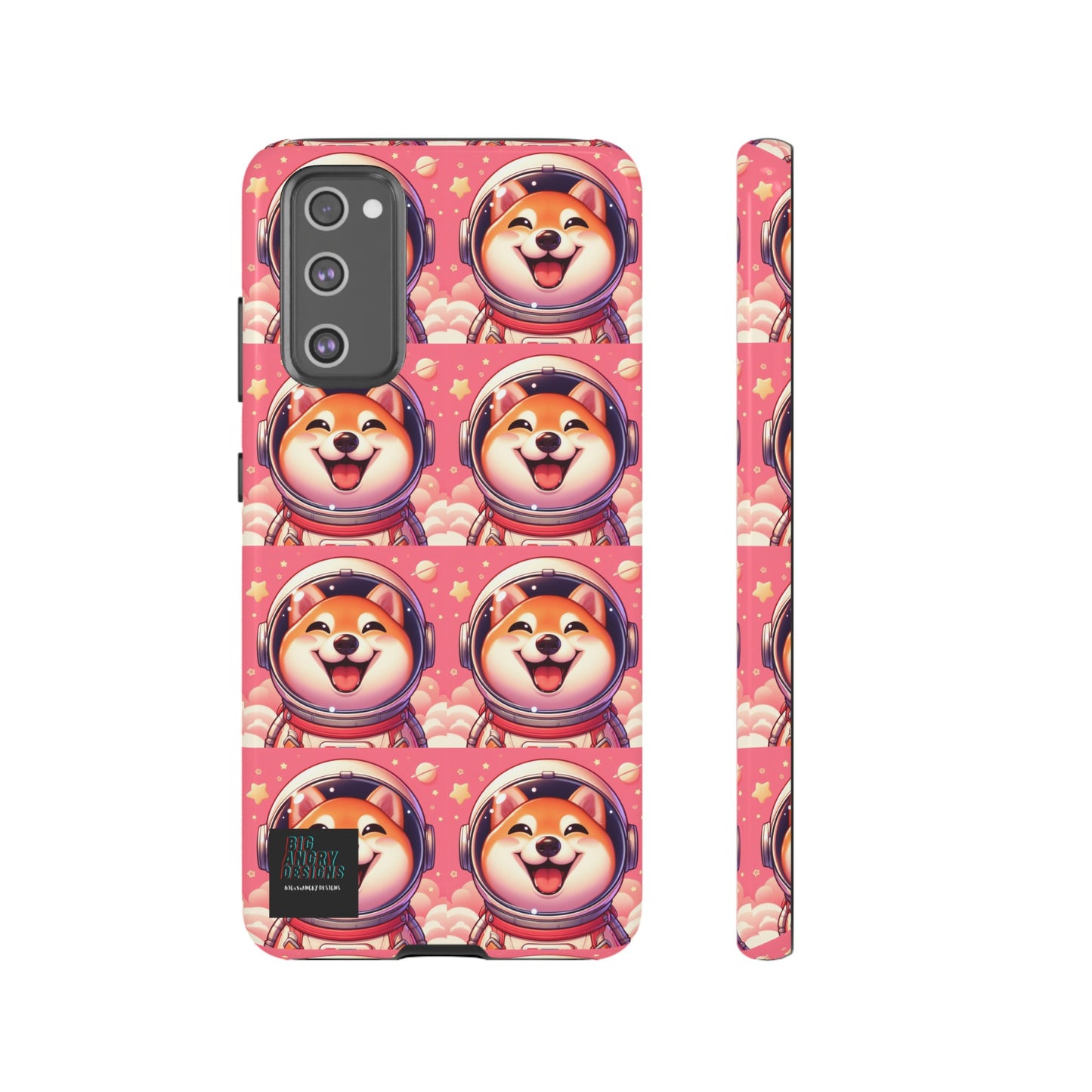 BIGxXxANGRY DESIGNS  Space Pup" Protective Phone Case