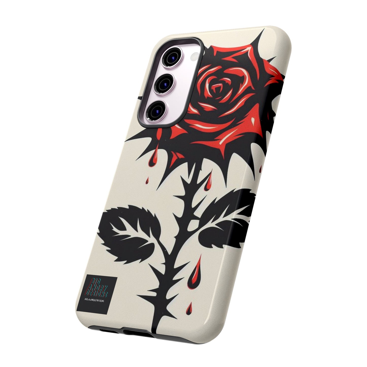 BIGxXxANGRY DESIGNS "KISSED ROSE" Protective Phone Case