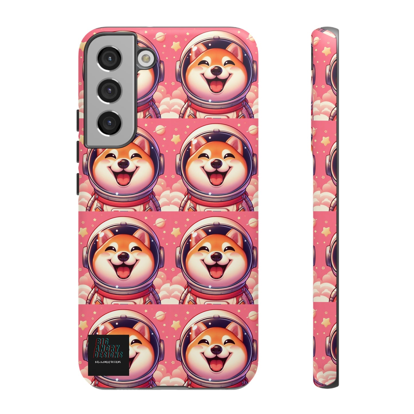 BIGxXxANGRY DESIGNS  Space Pup" Protective Phone Case