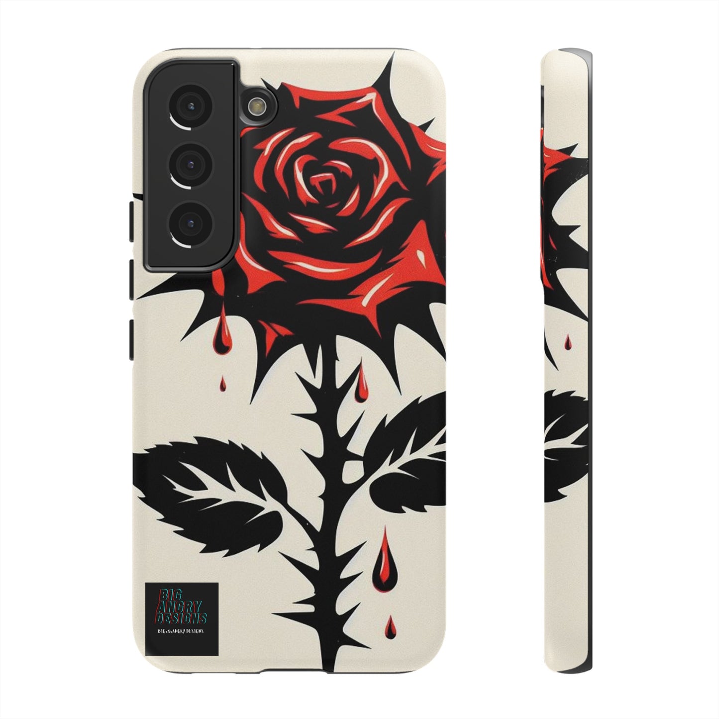 BIGxXxANGRY DESIGNS "KISSED ROSE" Protective Phone Case