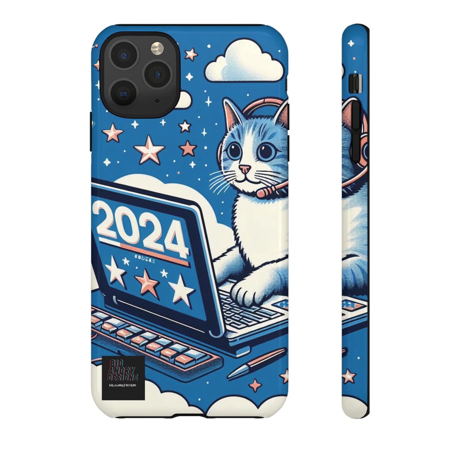 BIGxXxANGRY DESIGNS "2024  Kitty" Protective Phone Case