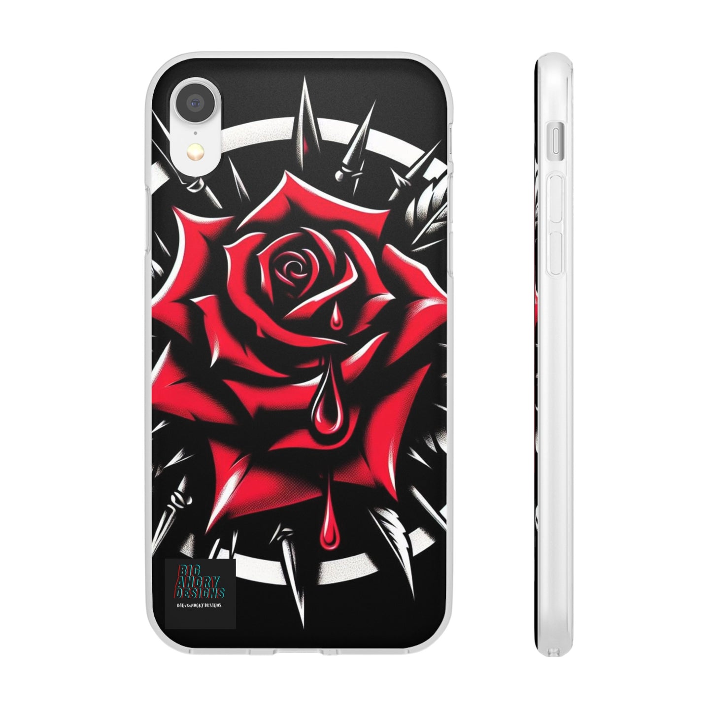 BIGxXxANGRY DESIGNS "Blood Rose" Flex Case