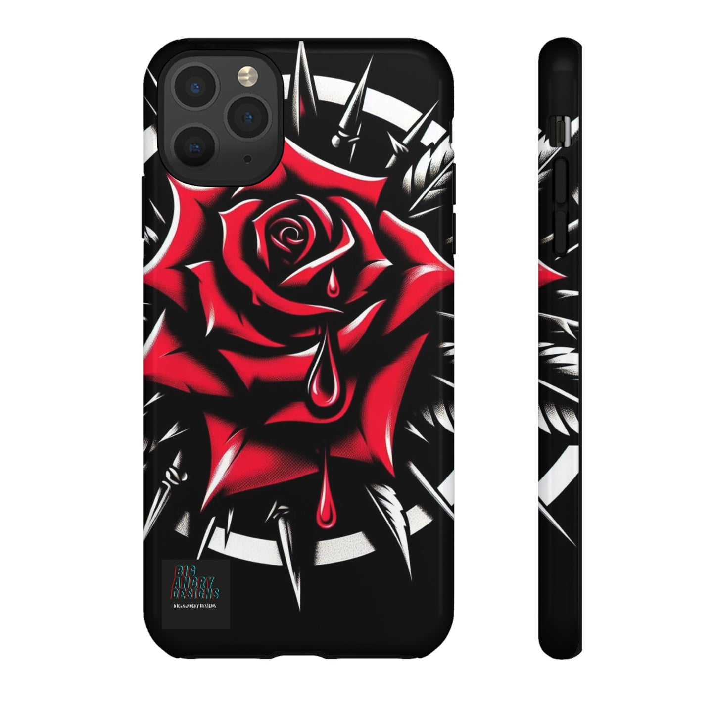 BIGxXxANGRY DESIGNS "Blood Rose" Protective Phone Case