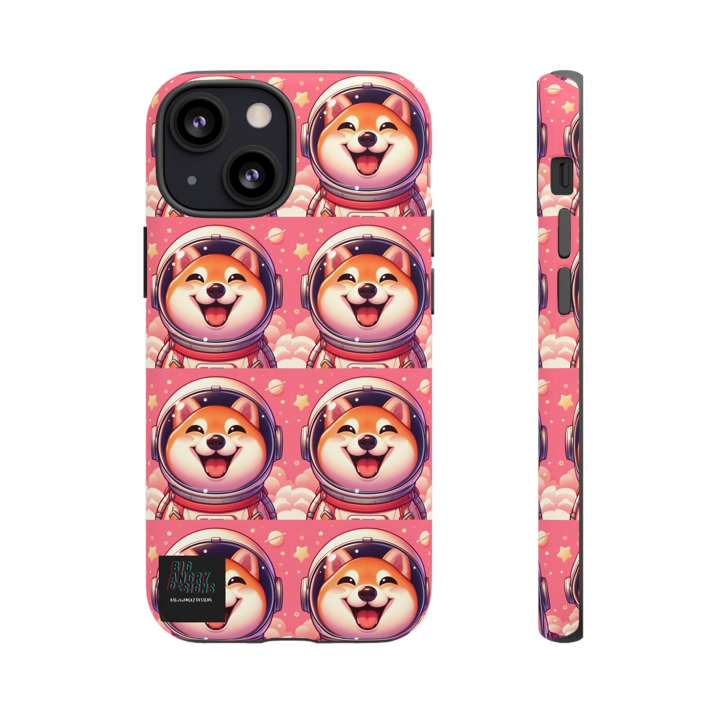 BIGxXxANGRY DESIGNS  Space Pup" Protective Phone Case