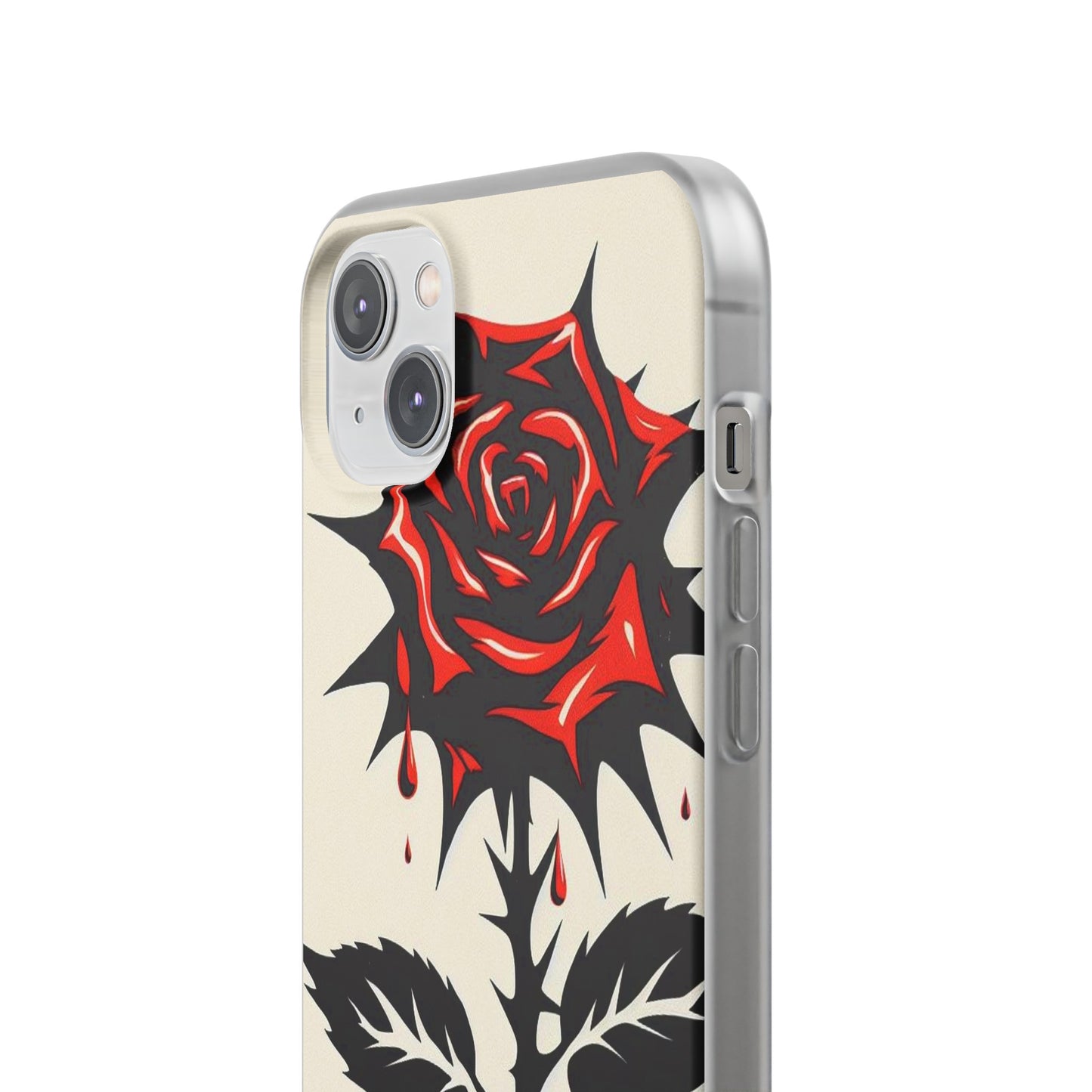 BIGxXxANGRY DESIGNS "KISSED ROSE" Flex Case