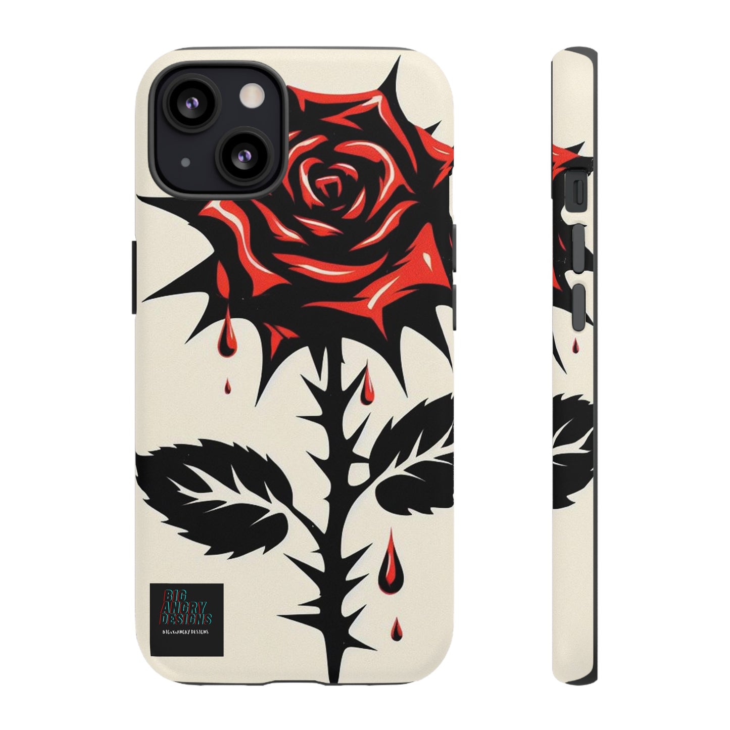 BIGxXxANGRY DESIGNS "KISSED ROSE" Protective Phone Case