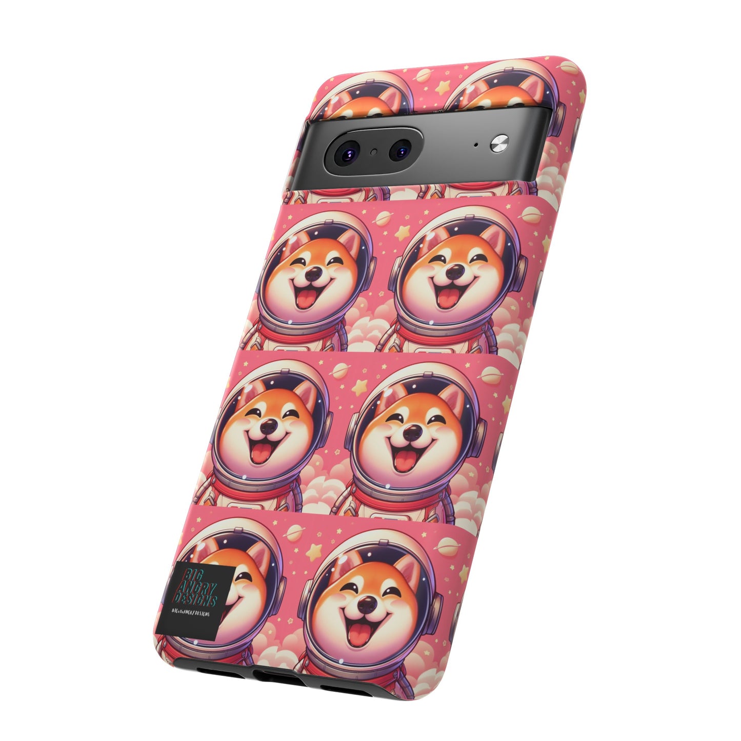 BIGxXxANGRY DESIGNS  Space Pup" Protective Phone Case